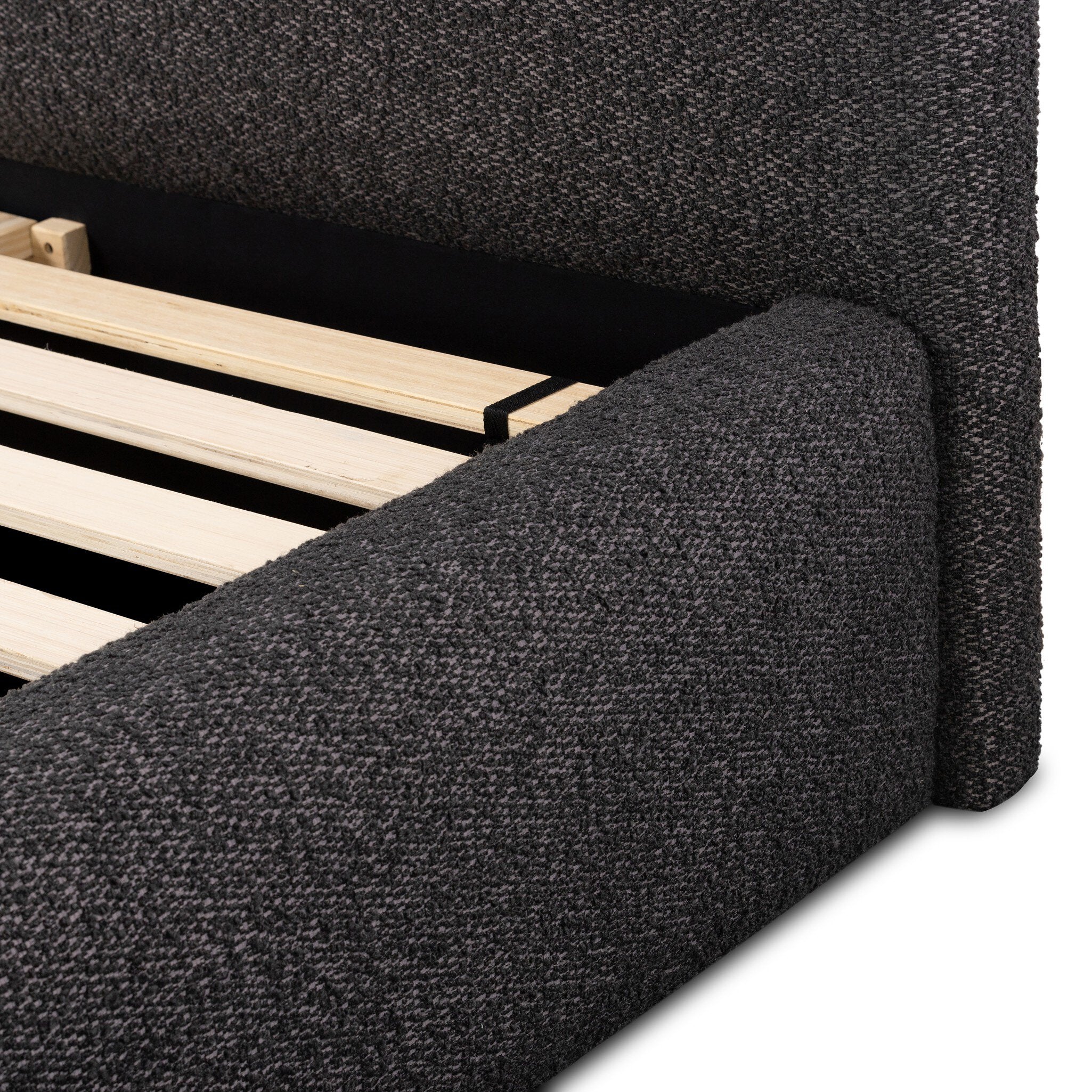 Four Hands Quincy Bed — Lisbon Charcoal-Black-Queen