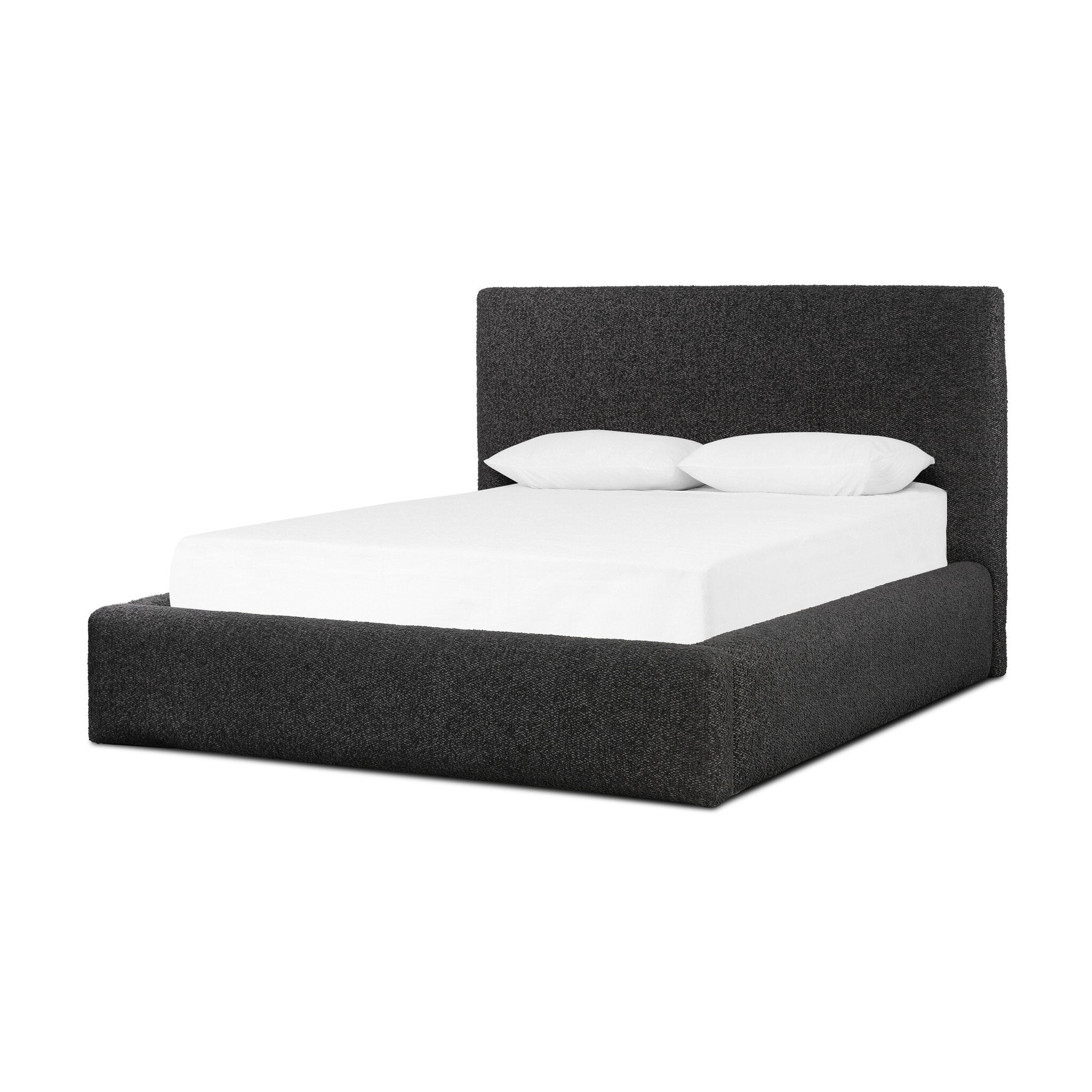 Four Hands Quincy Bed — Lisbon Charcoal-Black-Queen