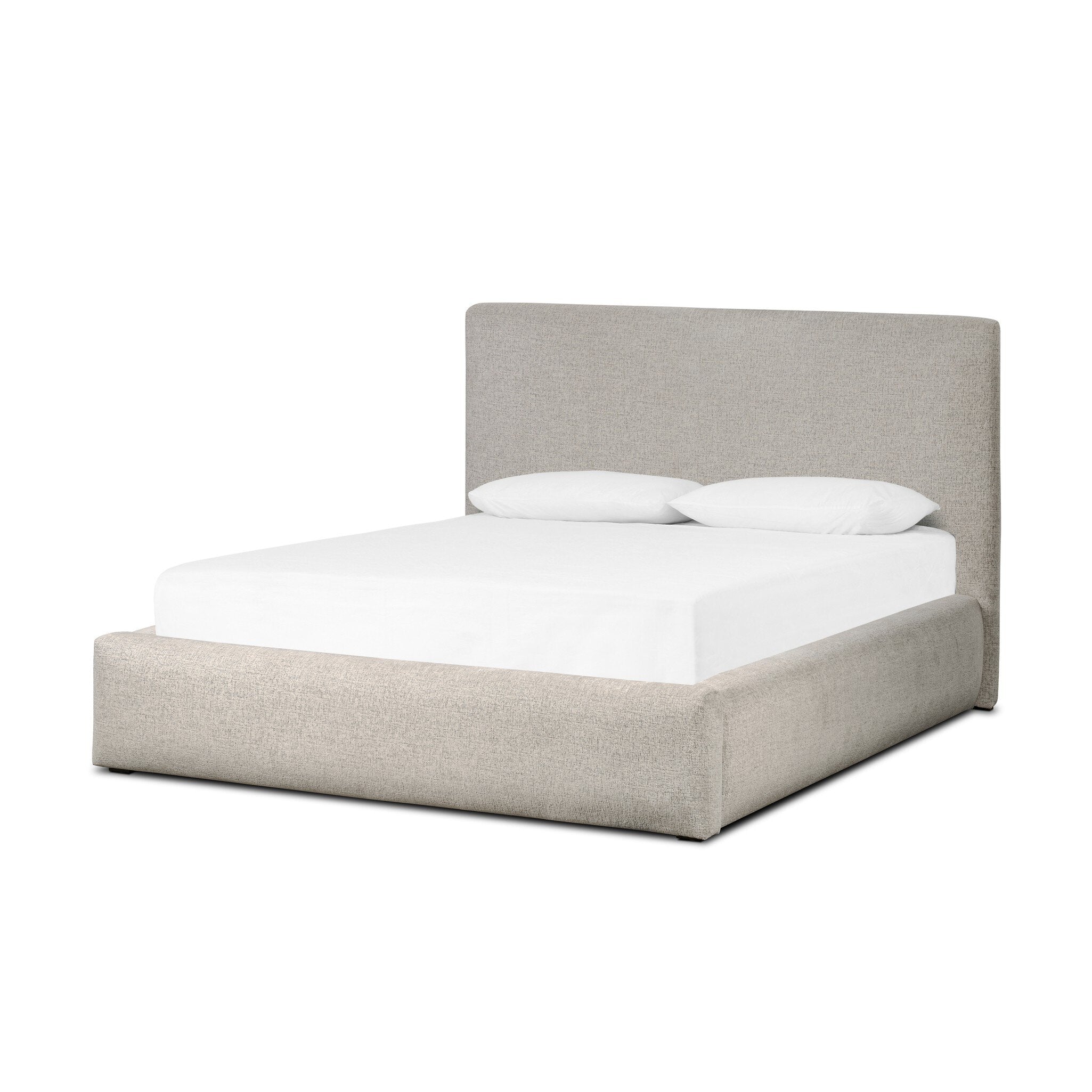 Four Hands Quincy Bed — Plushtone Linen-Black-Queen