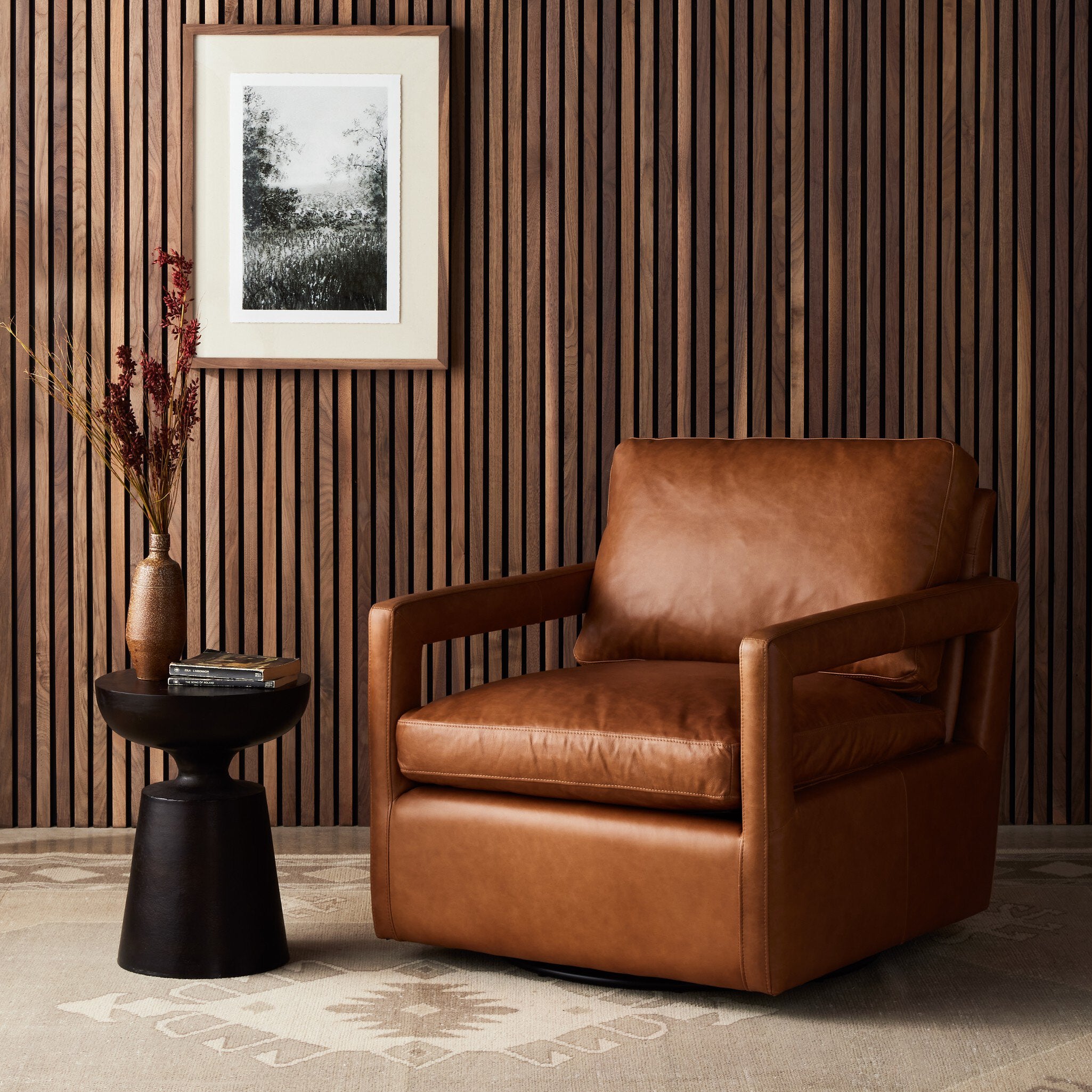 Four Hands Olson Swivel Chair — Sonoma Butterscotch