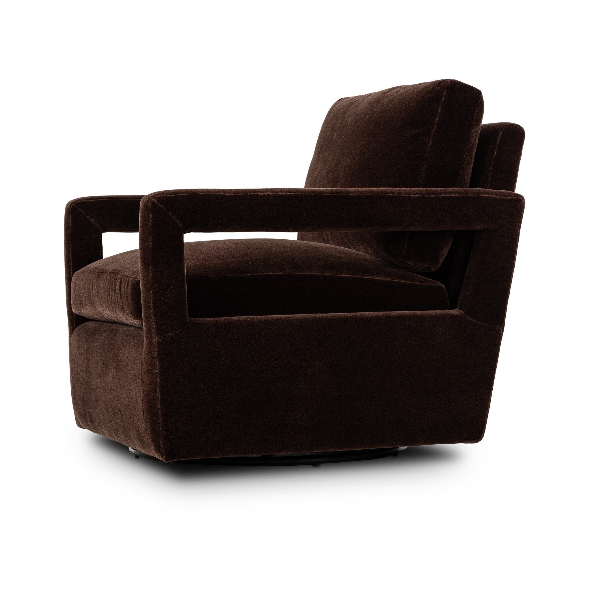 Four Hands Olson Swivel Chair — Monte Chocolate