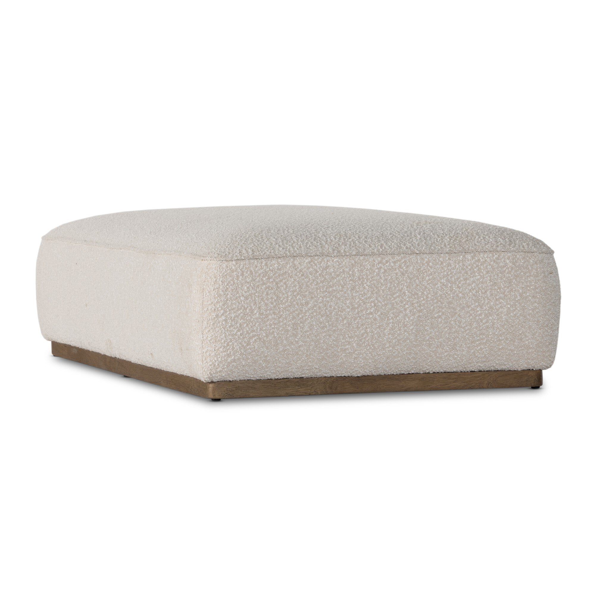 Four Hands Sinclair Cocktail Ottoman — Knoll Natural-Distressed Natural