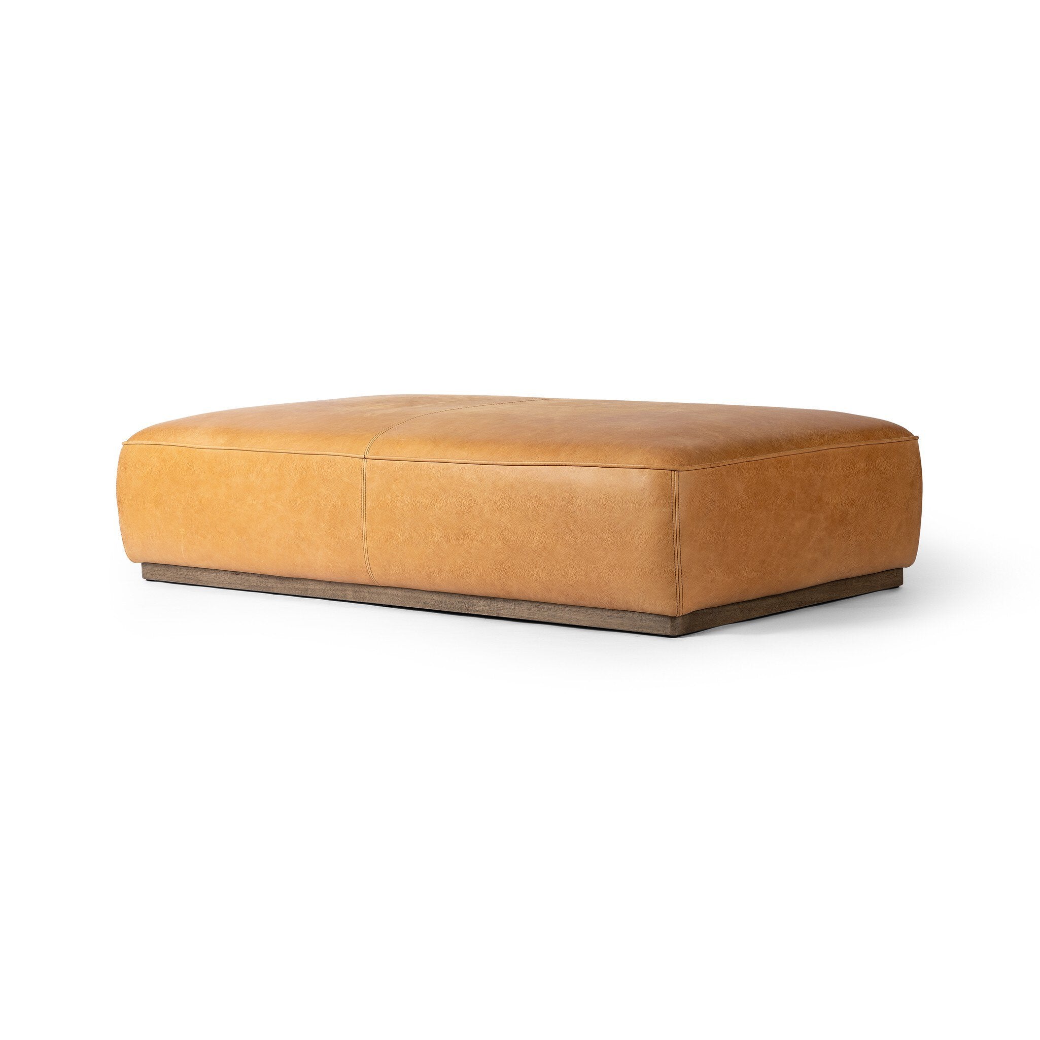 Four Hands Sinclair Cocktail Ottoman — Palermo Butterscotch-Distressed Natural