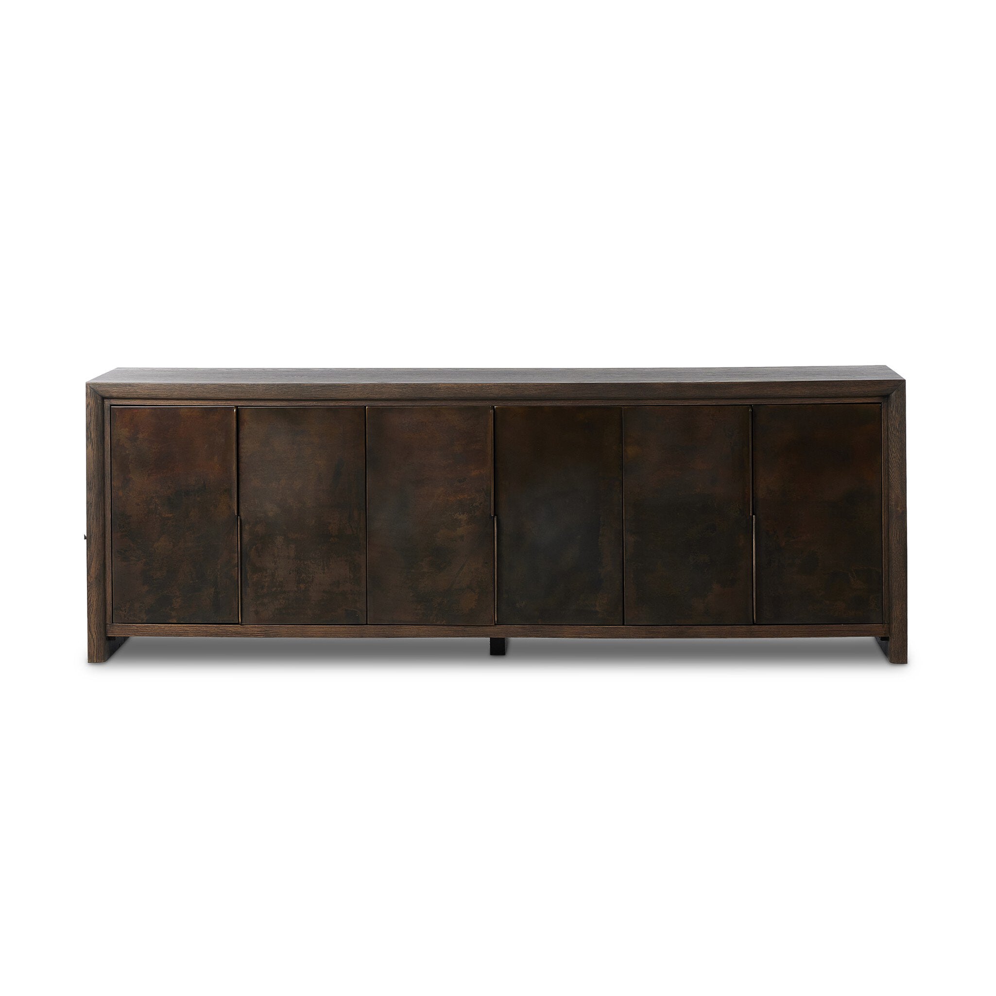 Four Hands Arlington 6 Door Sideboard — Espresso Oak-Espresso Oak Veneer-Coffee Iron