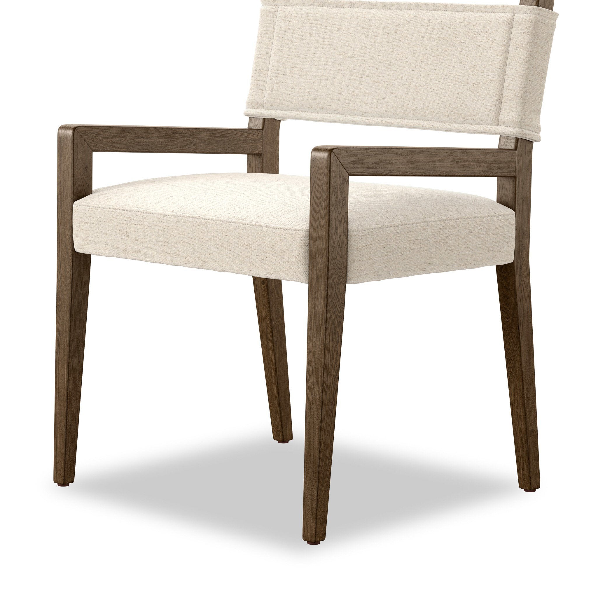 Four Hands Ferris Dining Armchair — Crypton Nomad Snow-Amber Ash