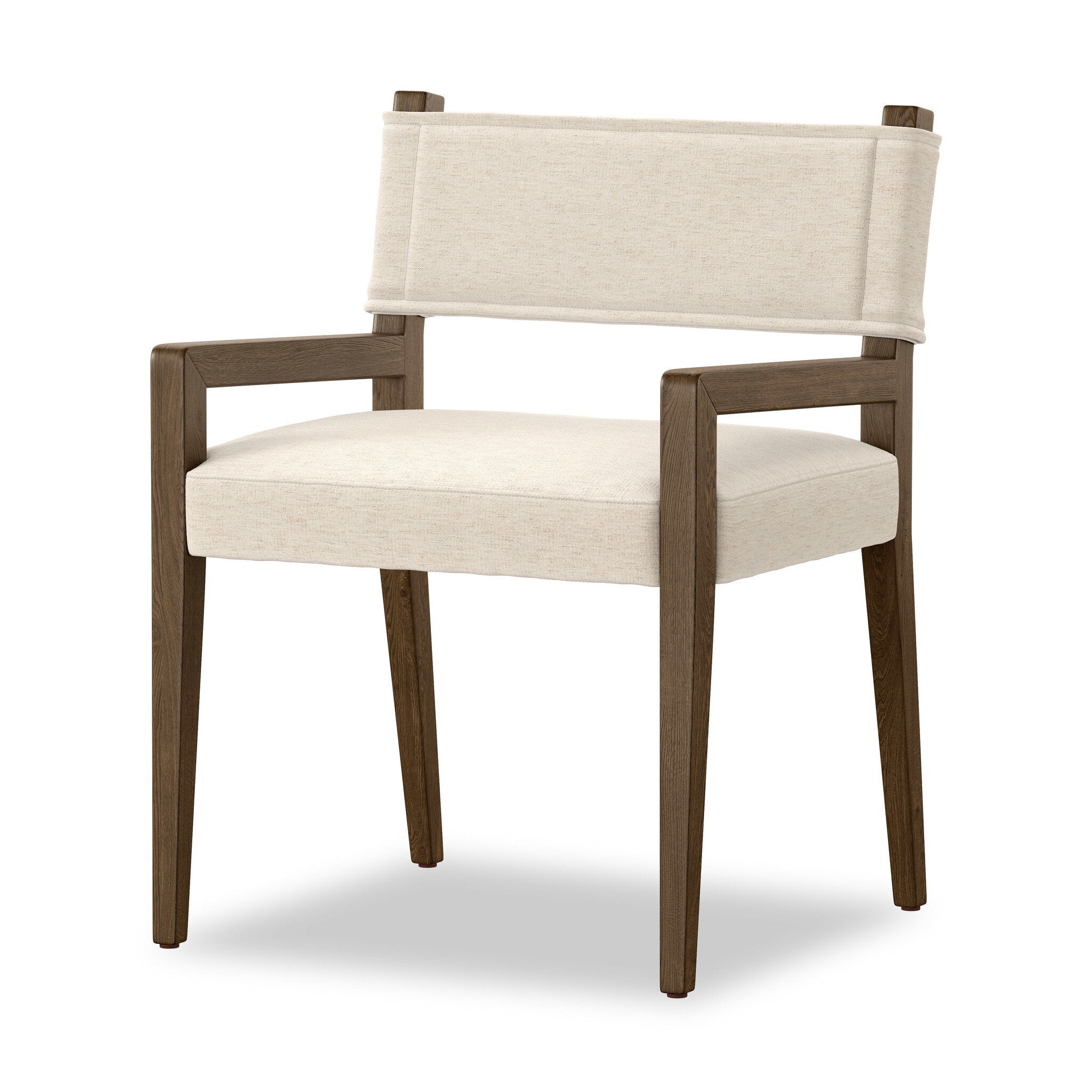 Four Hands Ferris Dining Armchair — Crypton Nomad Snow-Amber Ash