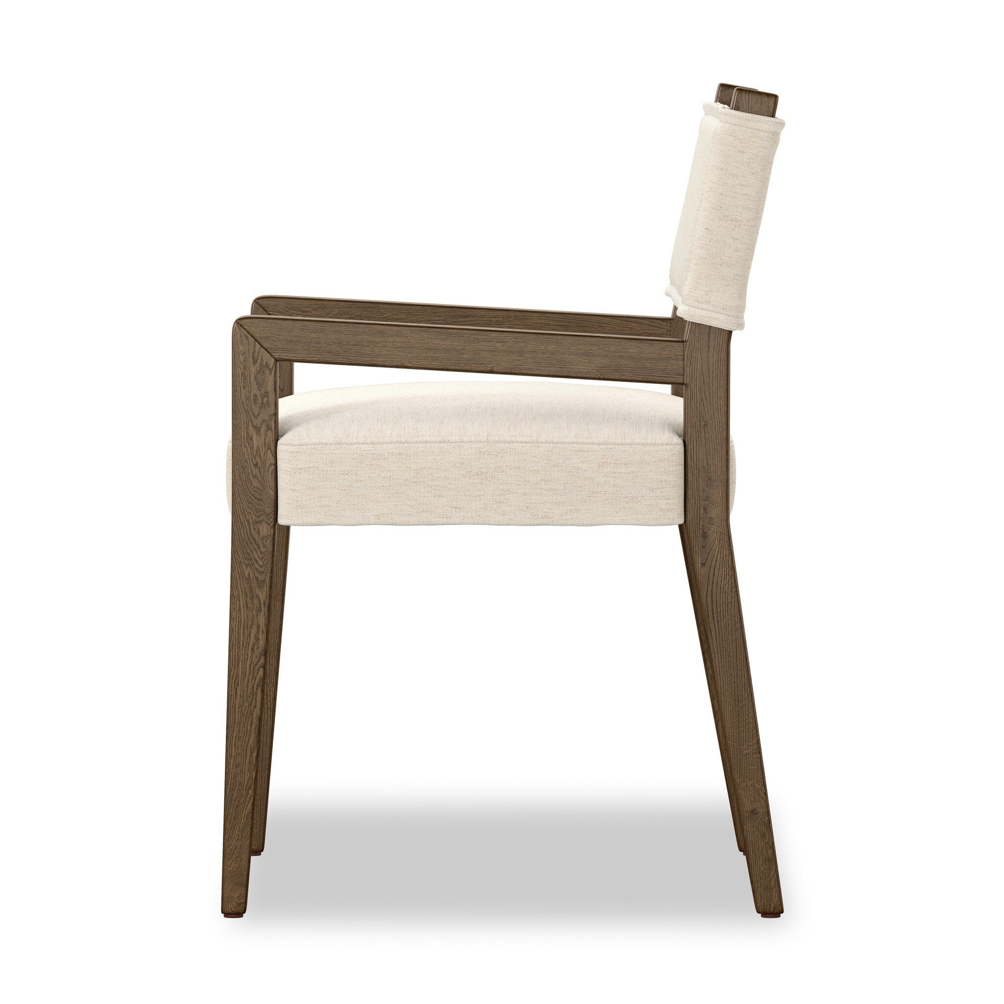 Four Hands Ferris Dining Armchair — Crypton Nomad Snow-Amber Ash