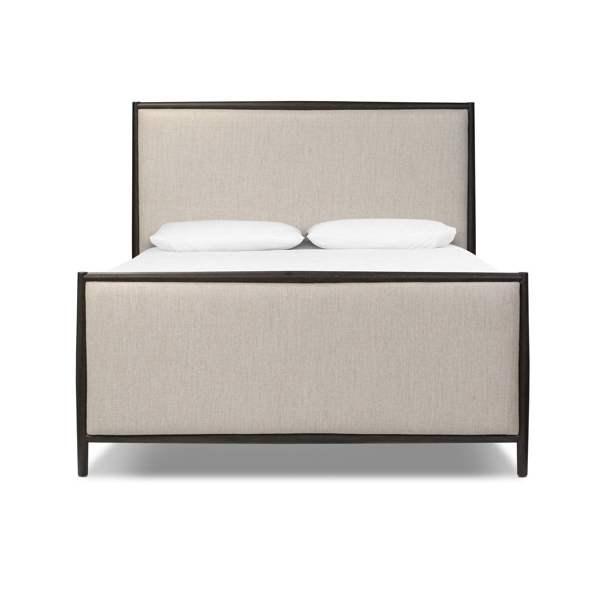 Four Hands Glenview Bed — Smoked Black Oak-Essence Natural-Smoked Black Resawn Oak-Queen