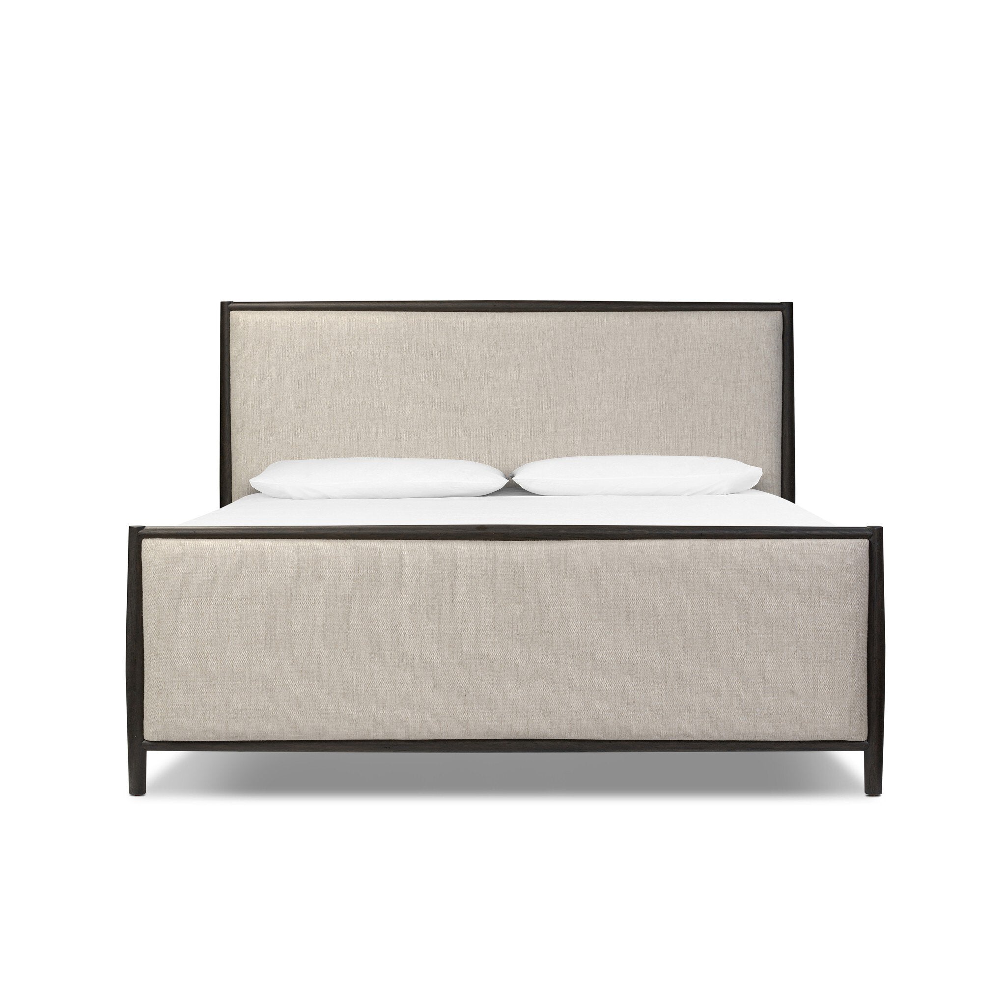 Four Hands Glenview Bed — Smoked Black Oak-Essence Natural-Smoked Black Resawn Oak-King