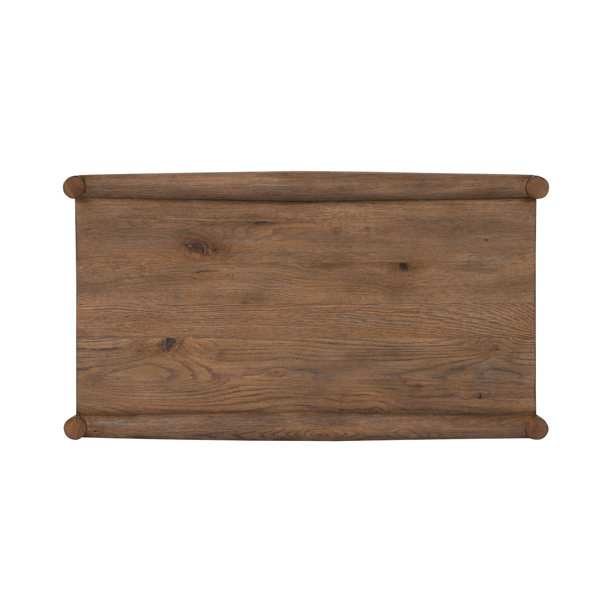 Four Hands Glenview Nightstand — Weathered Oak-Weathered Oak Veneer-Aged Bronze