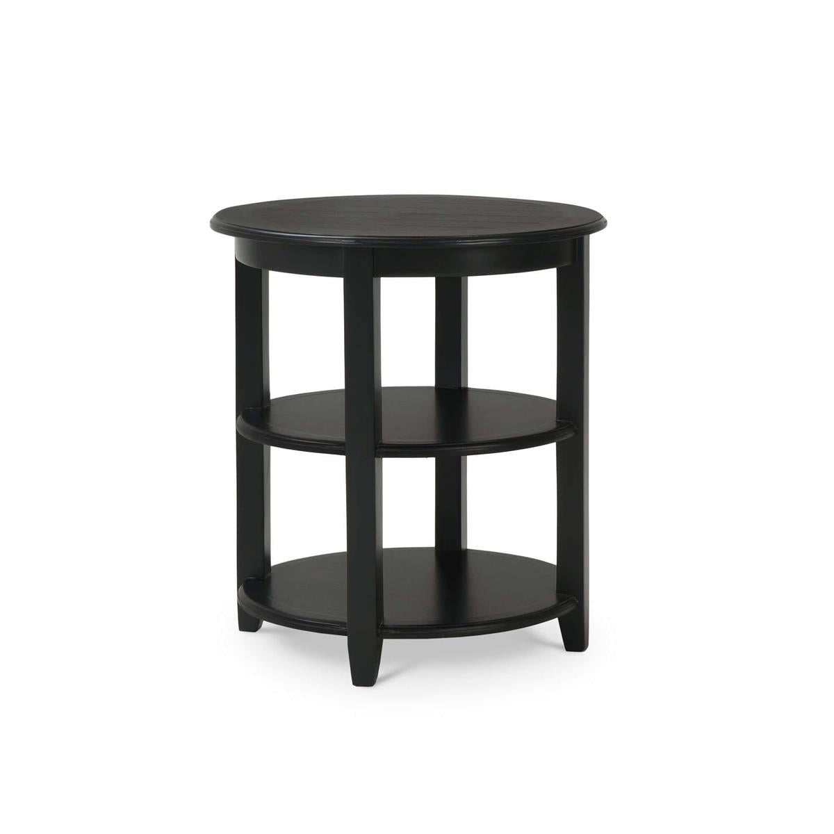 Bramble Luna Round 3 Tier Side Table — Batavia Black