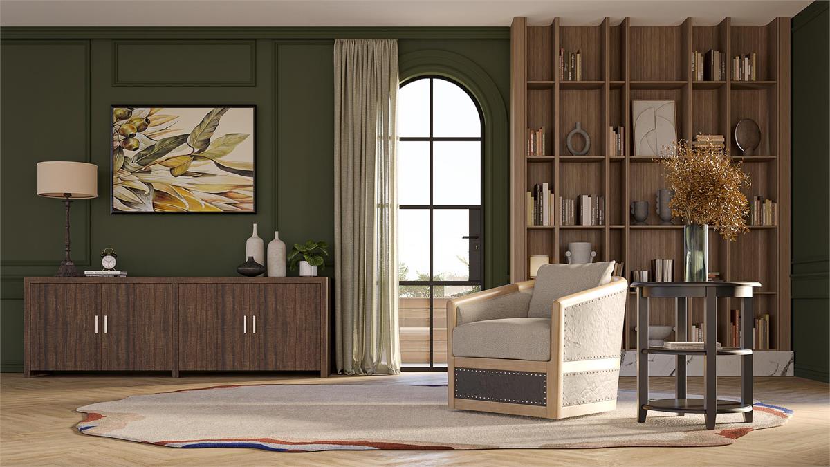 Bramble Luna Round 3 Tier Side Table — Batavia Black