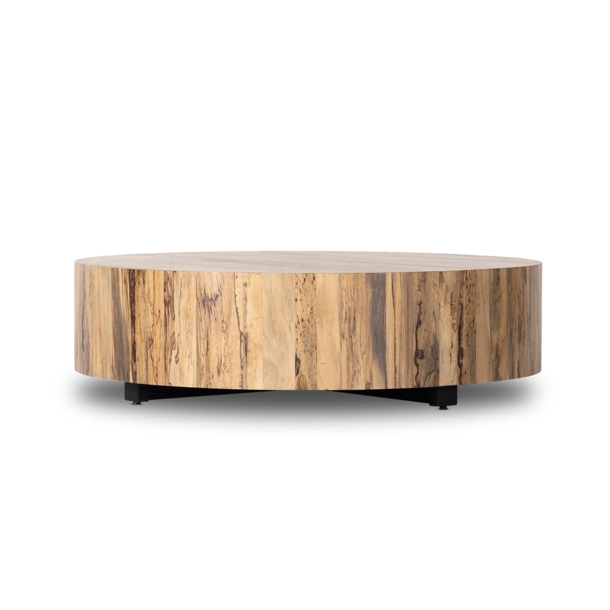 Four Hands Hudson Large Coffee Table — Spalted Primavera-Black Pine