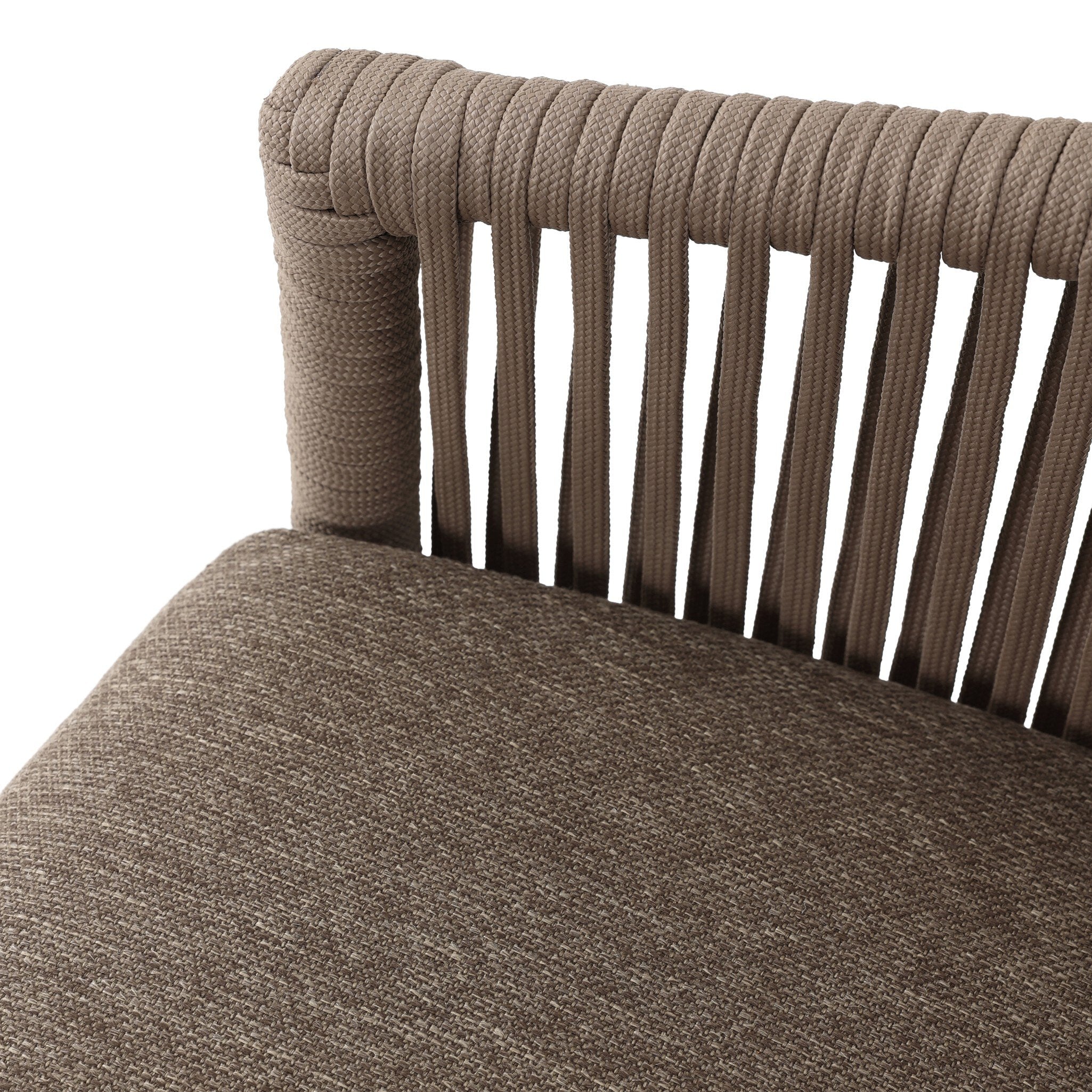 Four Hands Porto Outdoor Swivel Chair — Bronze-Ellor Brown-Khaki Rope