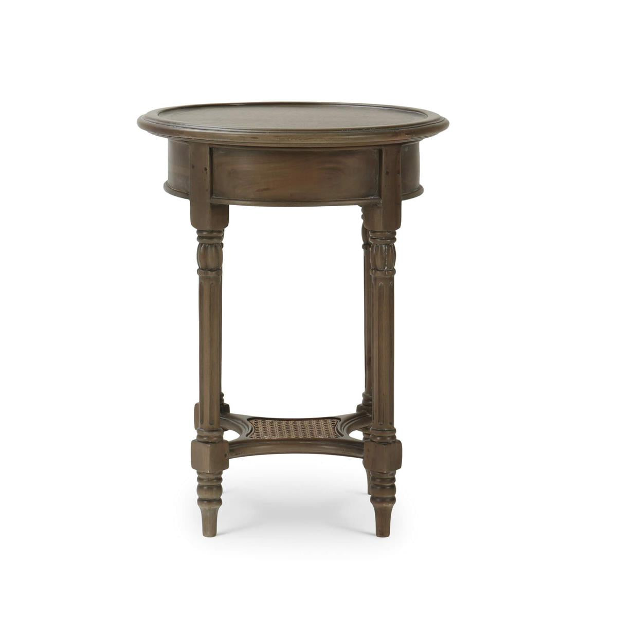 Bramble Montego Side Table — Straw Wash / Rattan Glaze