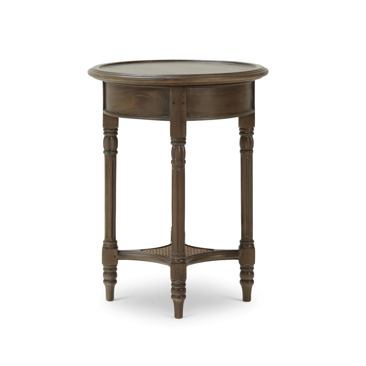 Bramble Montego Side Table — Straw Wash / Rattan Glaze