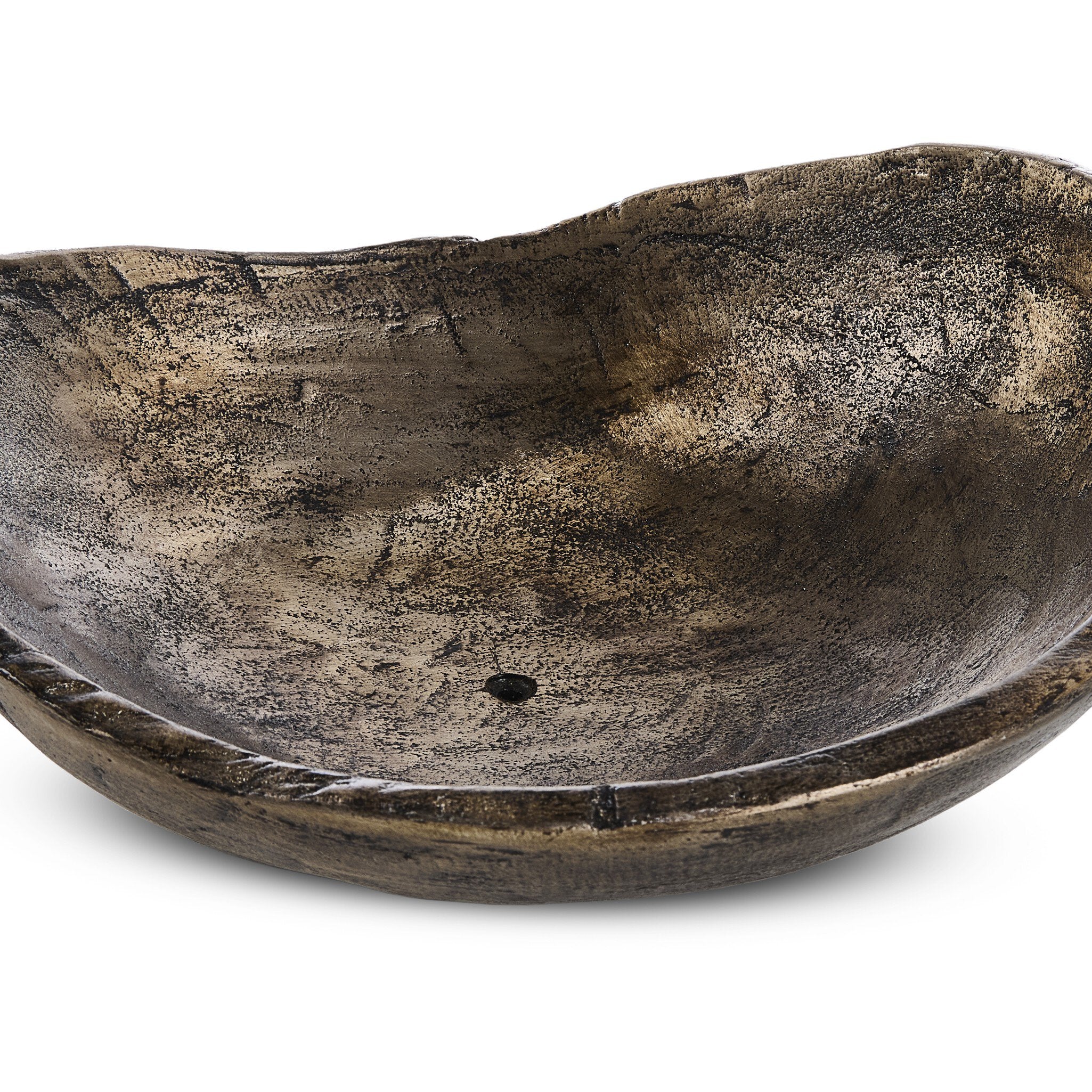 Four Hands Jagen Outdoor Bowl — Rustic Cast Aluminum
