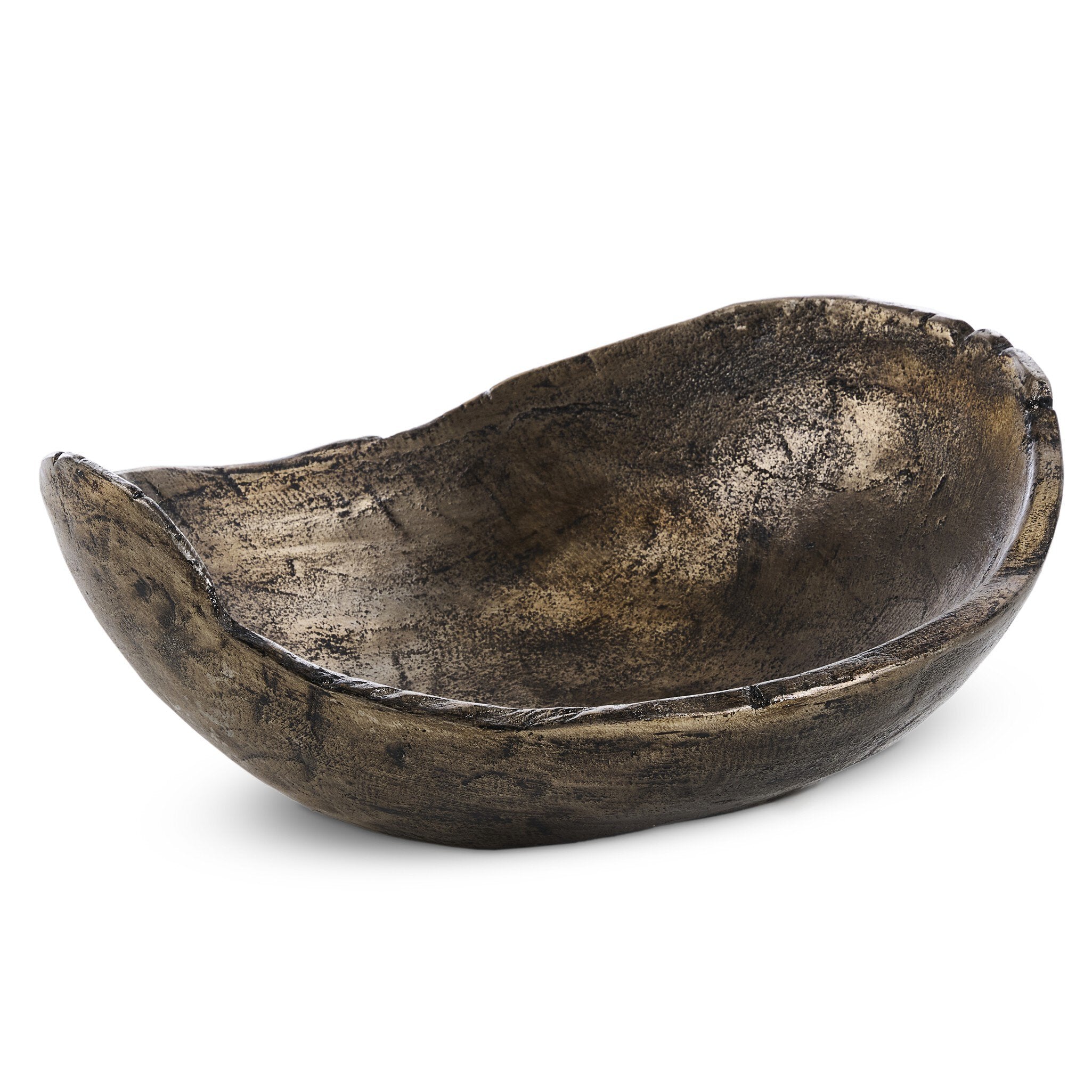 Four Hands Jagen Outdoor Bowl — Rustic Cast Aluminum