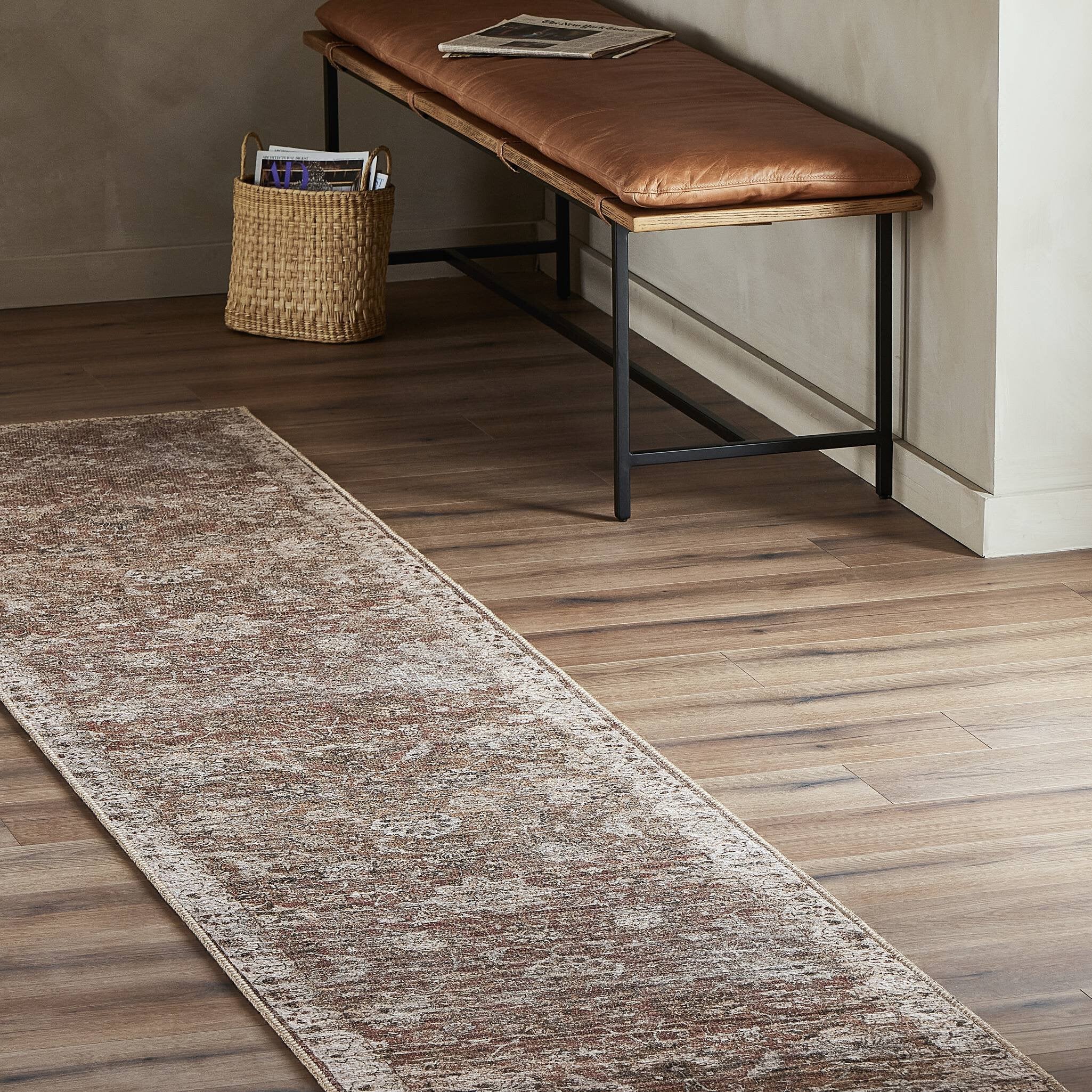 Four Hands Zari Rug — Zari Rust-Runner-2.5'x7.5'