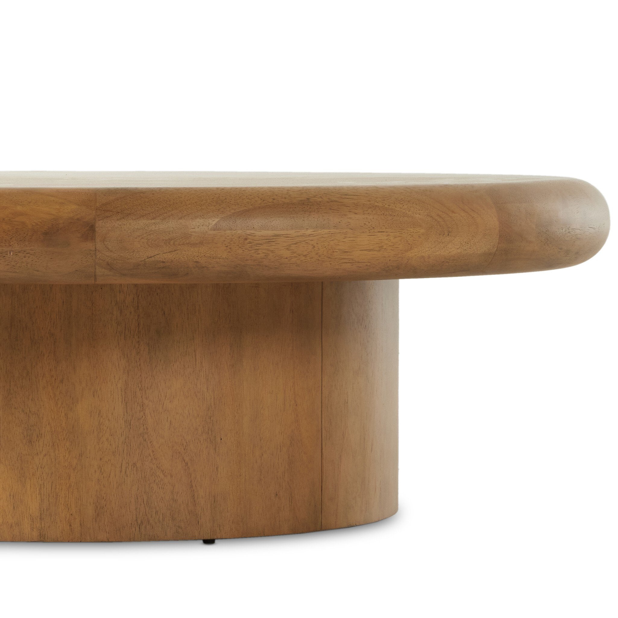 Four Hands Zach Large Coffee Table — Burnished Parawood-Burnished Parawood Veneer