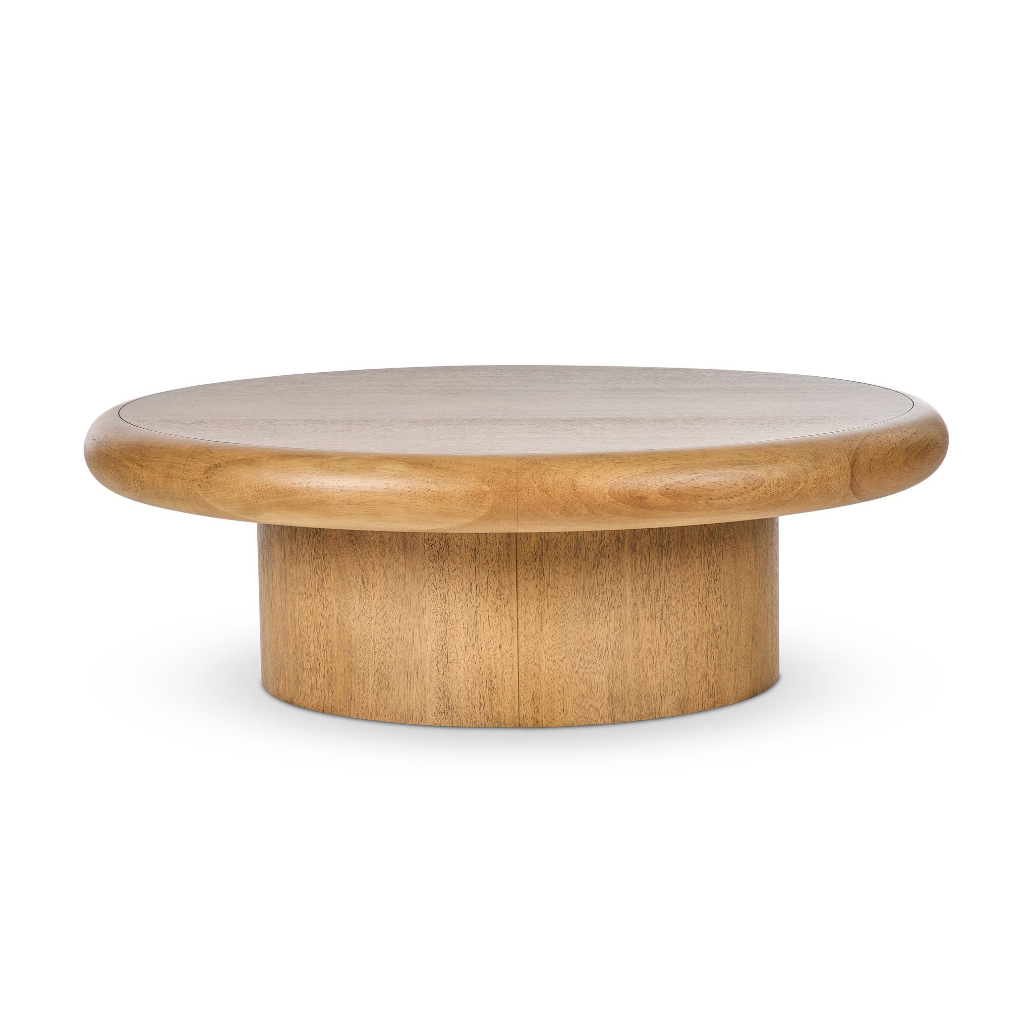 Four Hands Zach Large Coffee Table — Burnished Parawood-Burnished Parawood Veneer