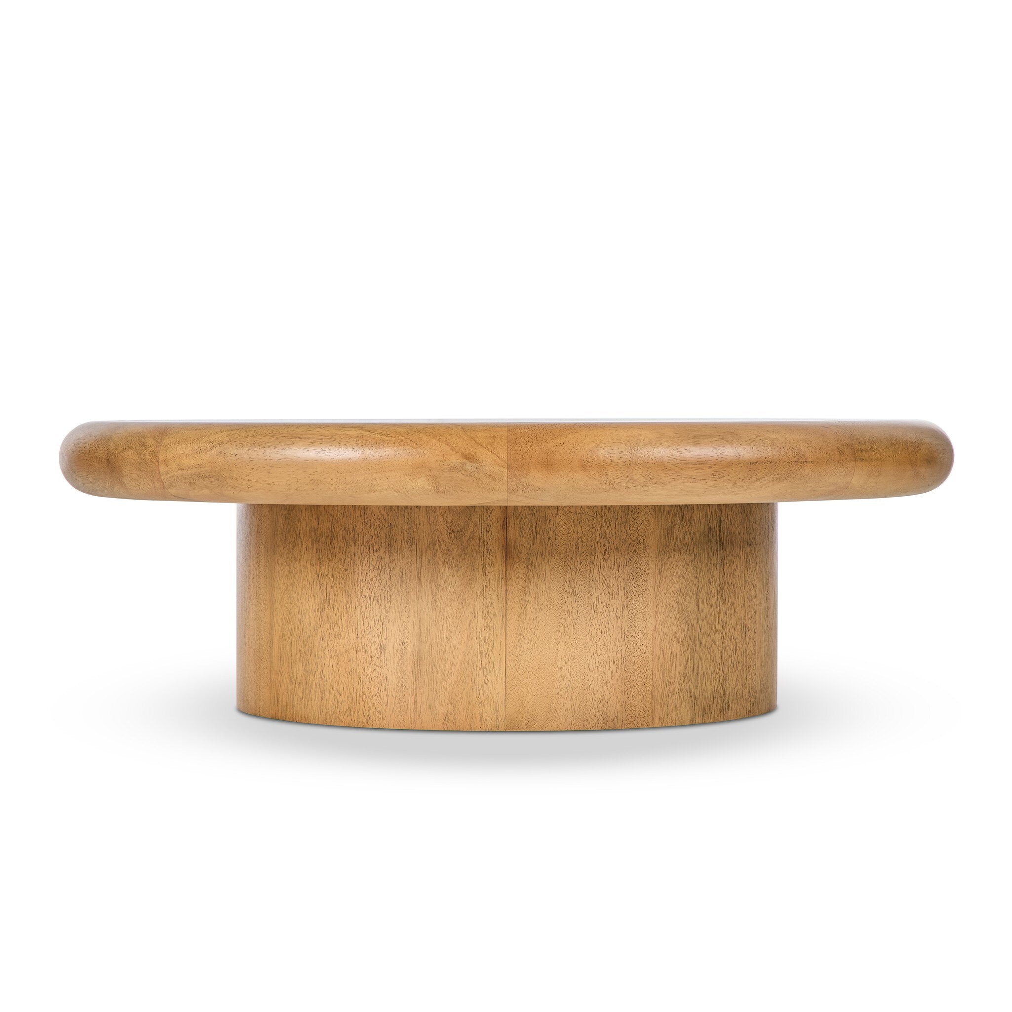 Four Hands Zach Large Coffee Table — Burnished Parawood-Burnished Parawood Veneer