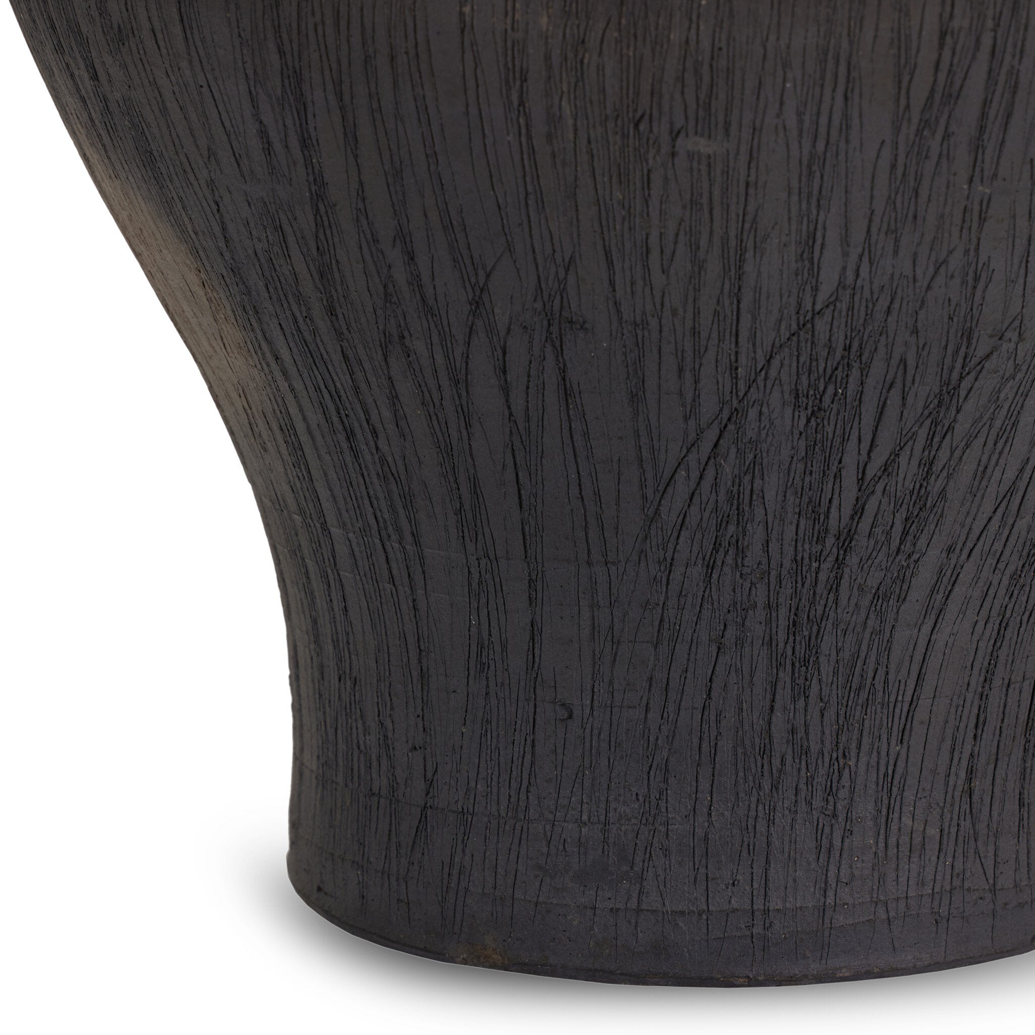 Four Hands Clea Vessel — Aged Black Terracotta
