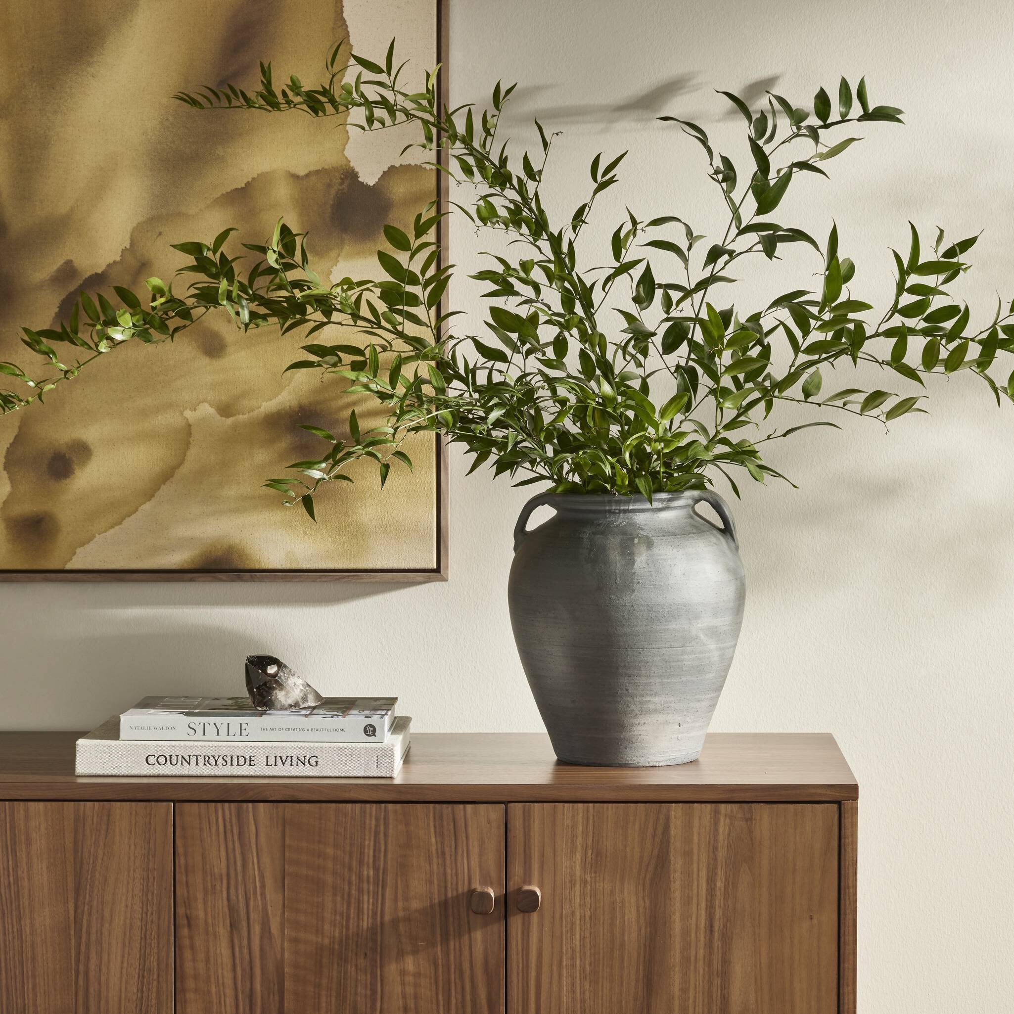 Four Hands Laith Vessel — Aged Black Terracotta