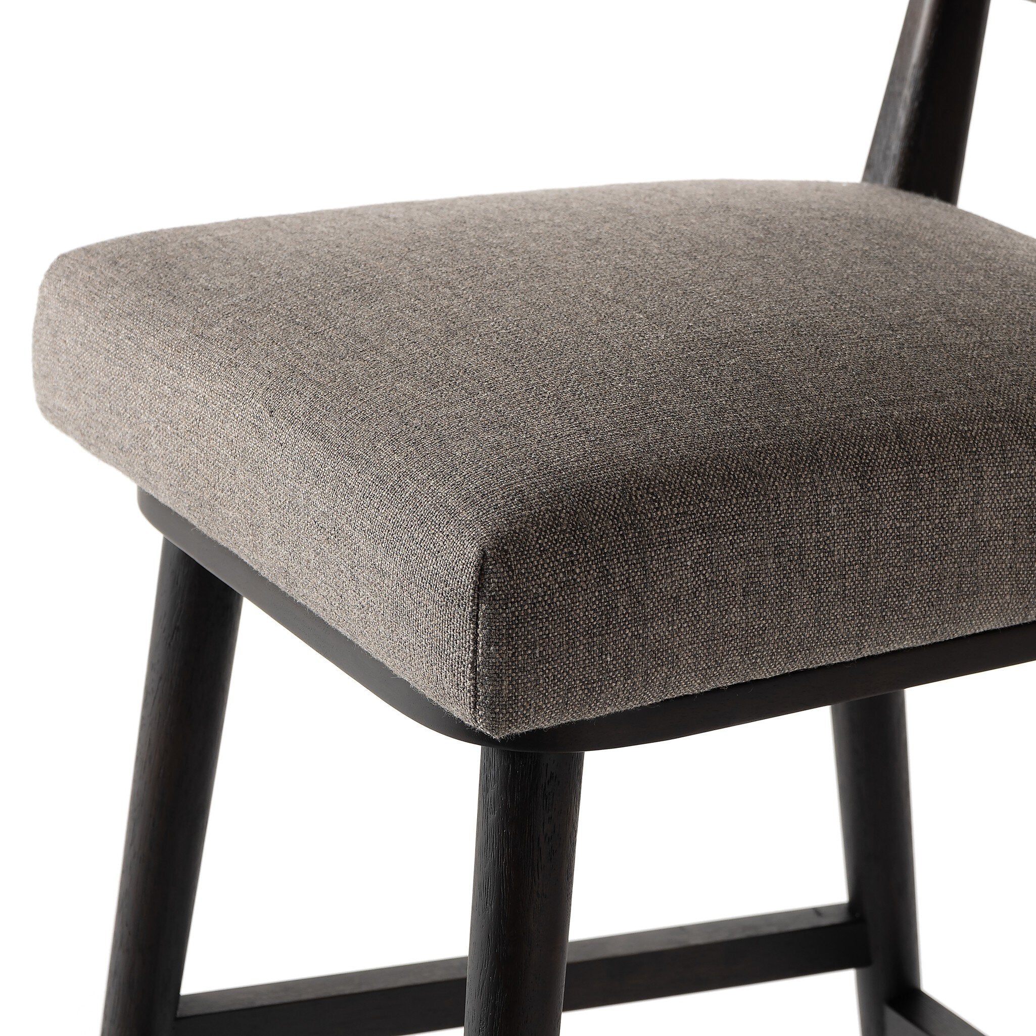 Four Hands Cardell Swivel Bar + Counter Stool — Alcala Nickel-Burnt Parawood-Bar