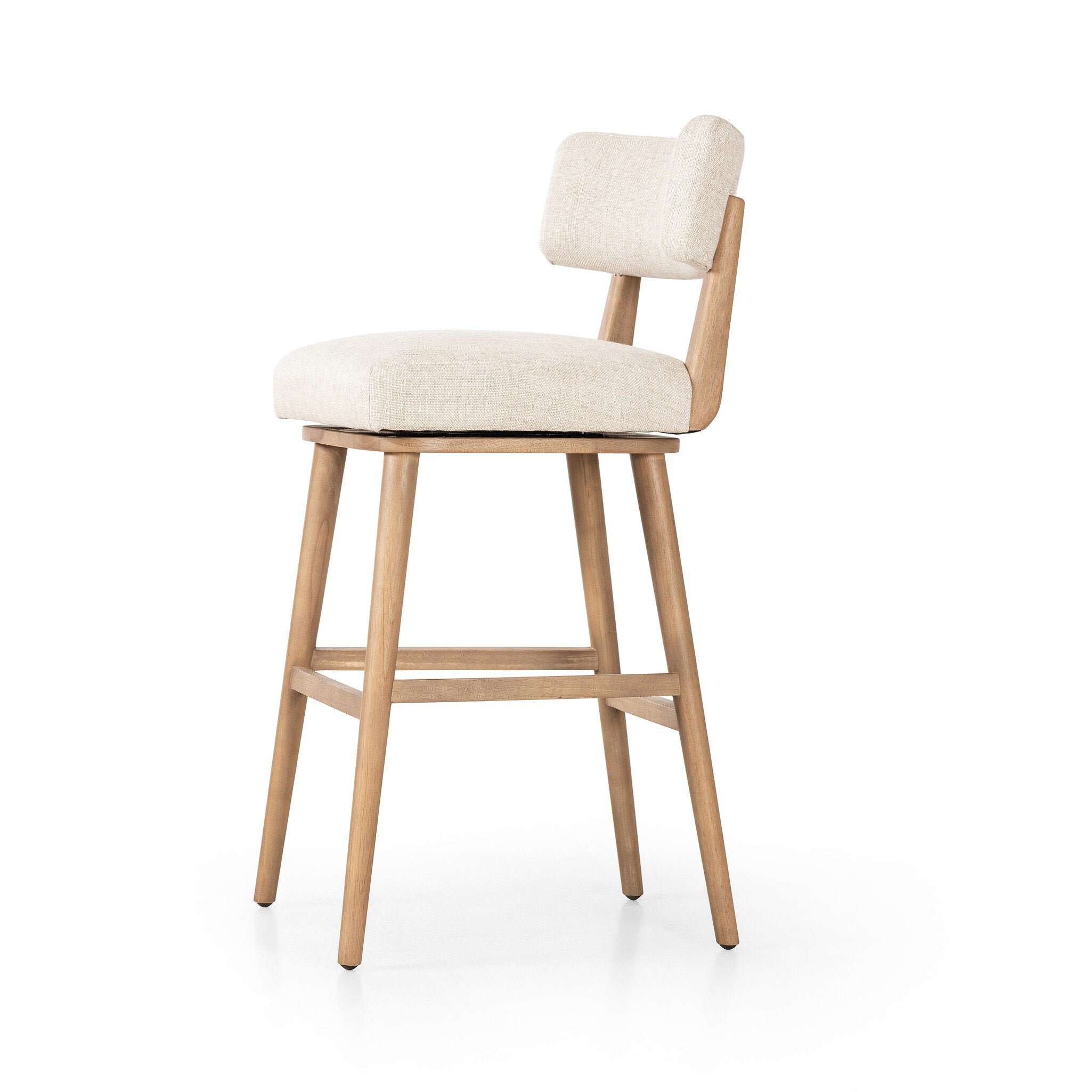 Four Hands Cardell Swivel Bar + Counter Stool — Essence Natural-Washed Natural Parawood-Bar