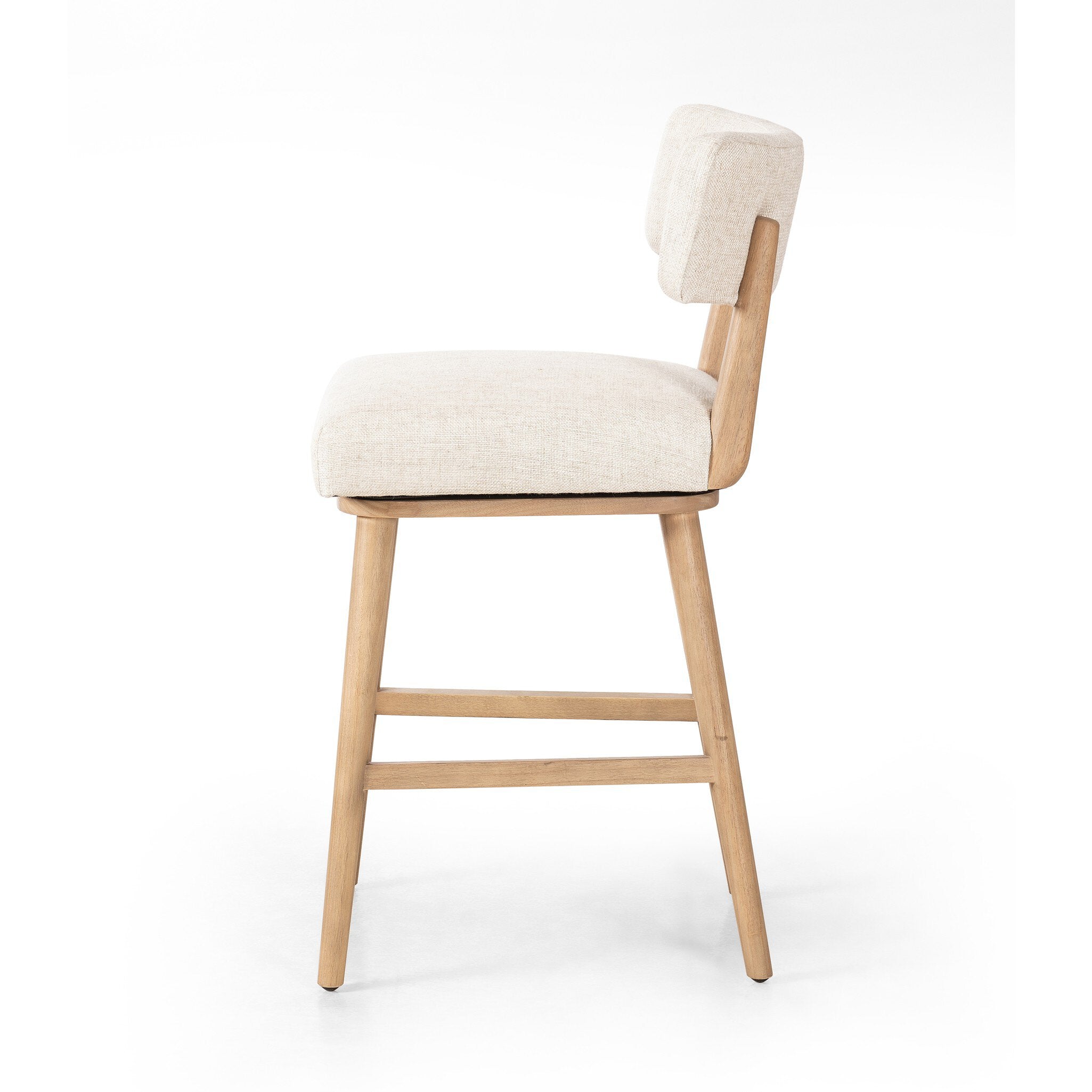 Four Hands Cardell Swivel Bar + Counter Stool — Essence Natural-Washed Natural Parawood-Counter
