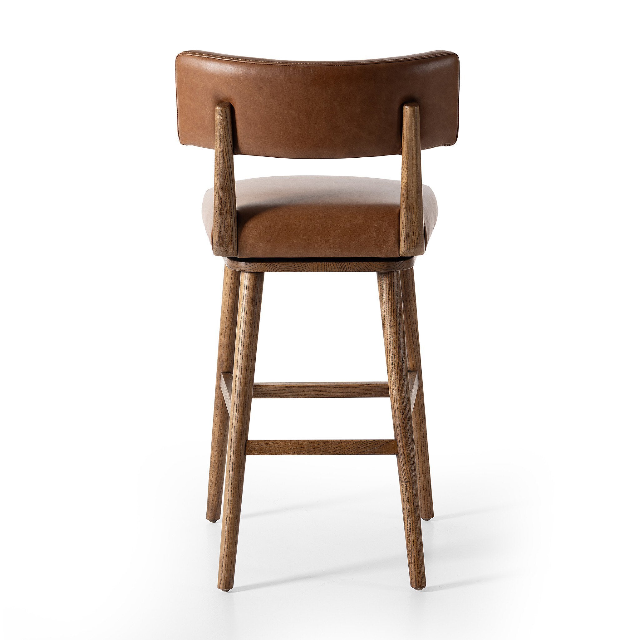 Four Hands Cardell Swivel Bar + Counter Stool — Sonoma Chestnut-Tan Nettlewood-Bar