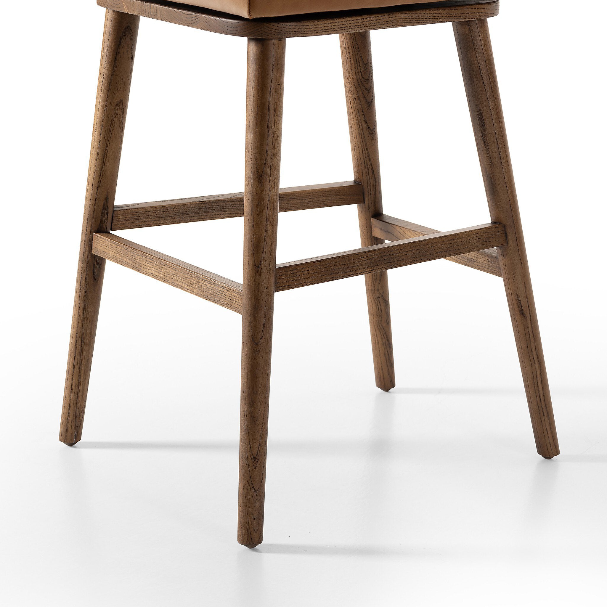 Four Hands Cardell Swivel Bar + Counter Stool — Sonoma Chestnut-Tan Nettlewood-Bar