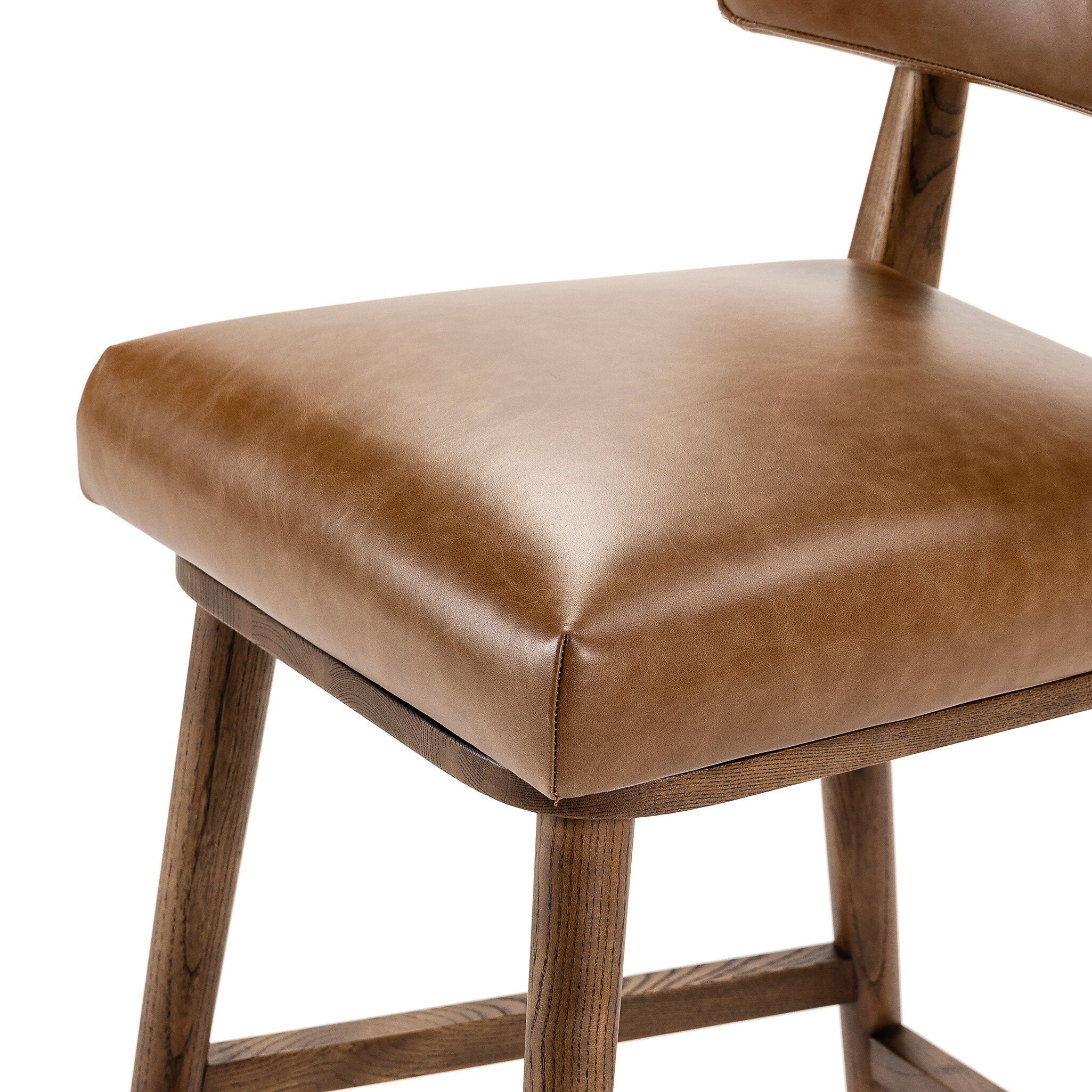 Four Hands Cardell Swivel Bar + Counter Stool — Sonoma Chestnut-Tan Nettlewood-Counter