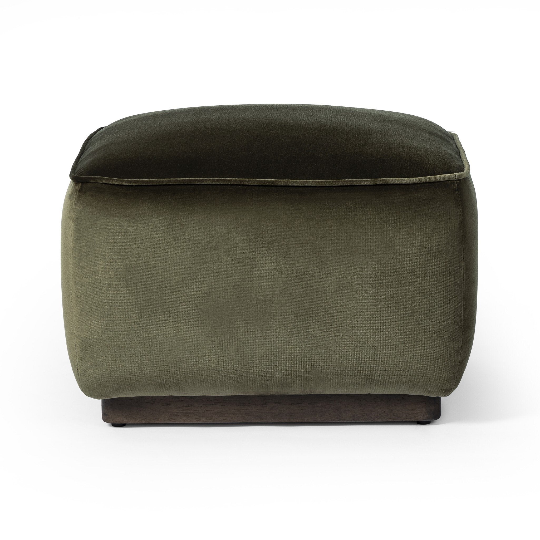 Four Hands Sinclair Square Ottoman-21" — Surrey Olive-Sienna Brown
