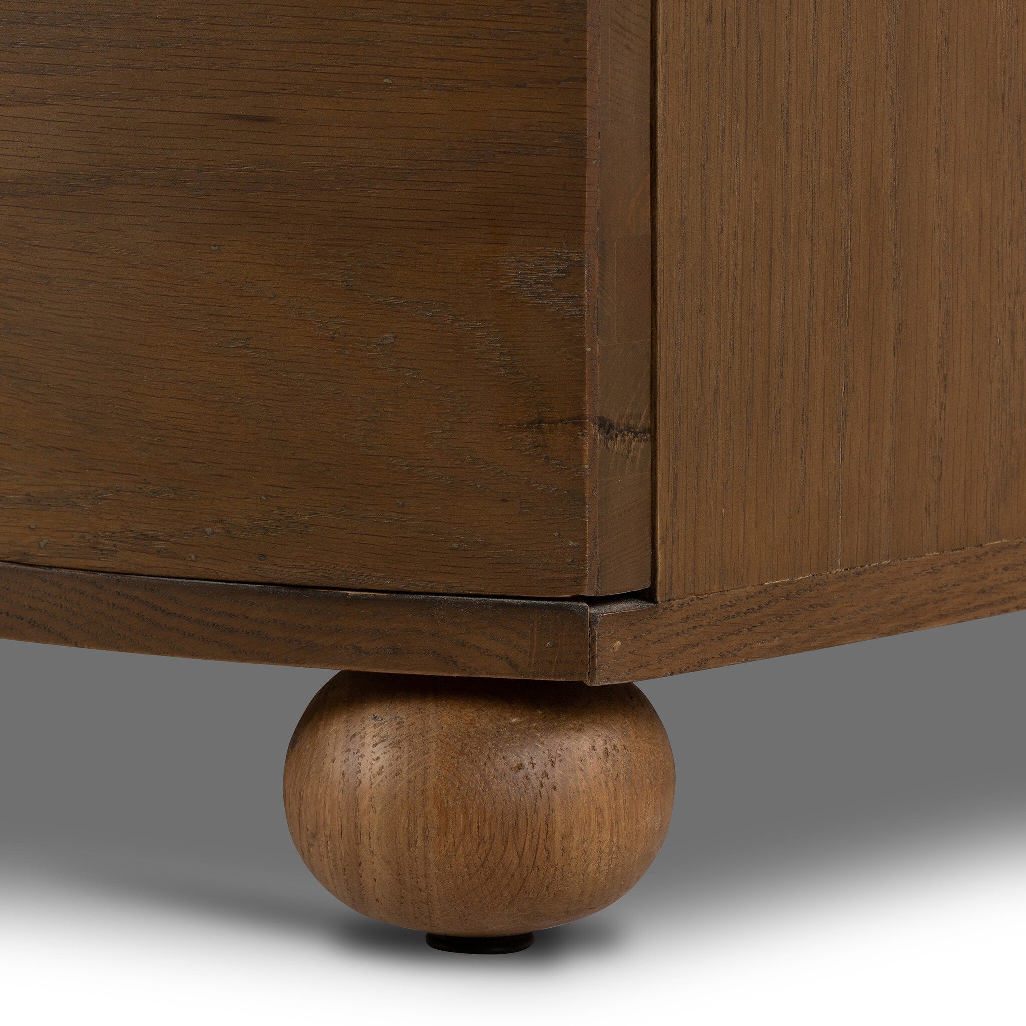 Four Hands Tiago Marble Chest — Toasted Oak-Glossy White Marble-Aged Brass