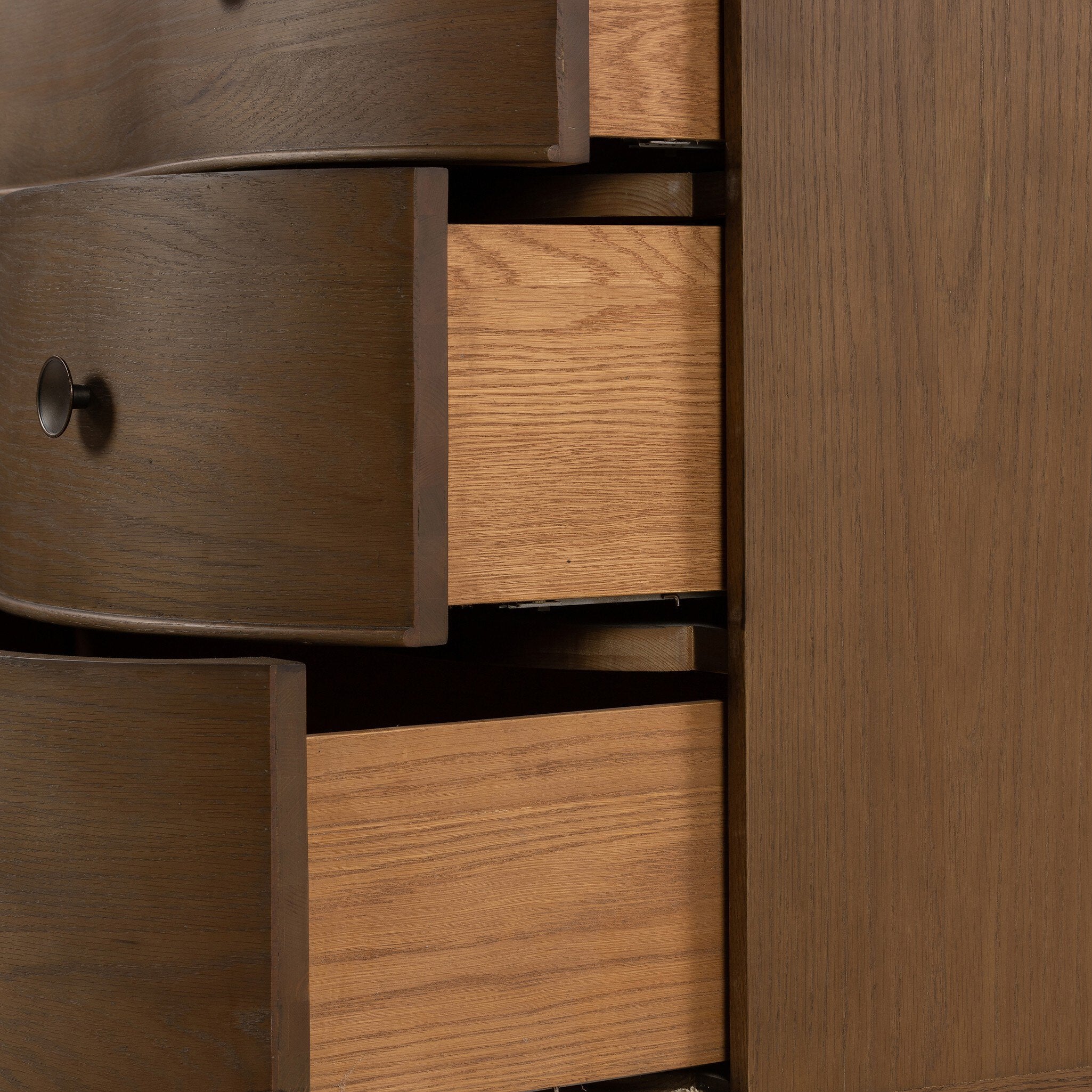 Four Hands Tiago Marble Chest — Toasted Oak-Glossy White Marble-Aged Brass