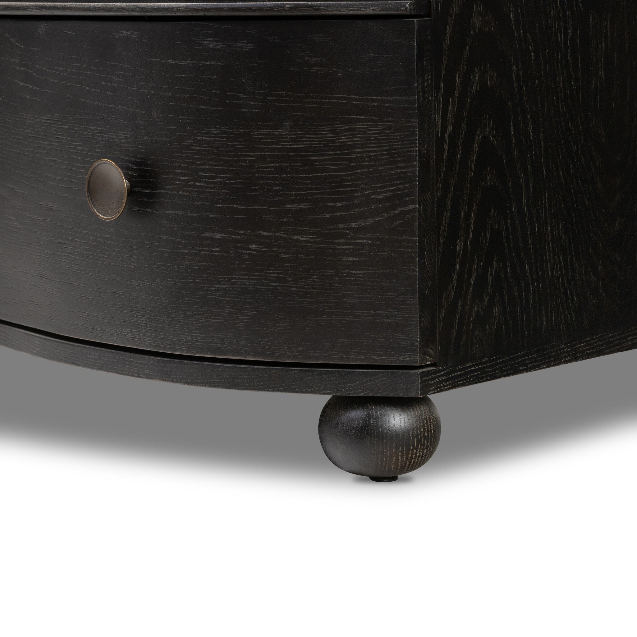 Four Hands Tiago Marble Chest — Glossy White Marble-Distressed Black-Aged Brass