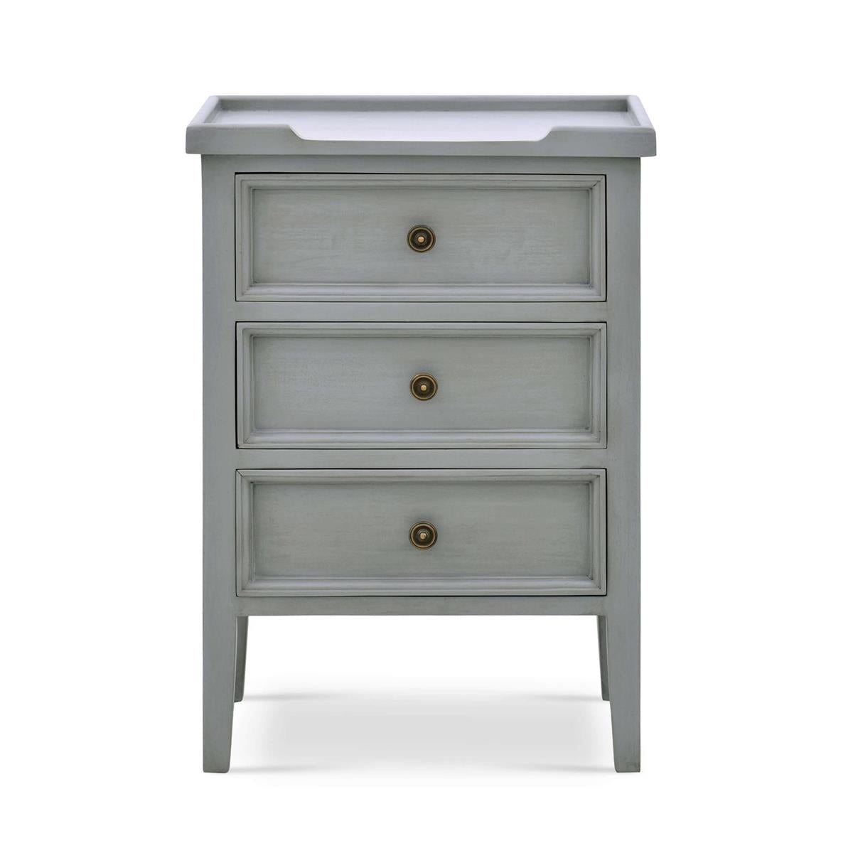Bramble Eton 3 Drawer End Table — Grey Charleston