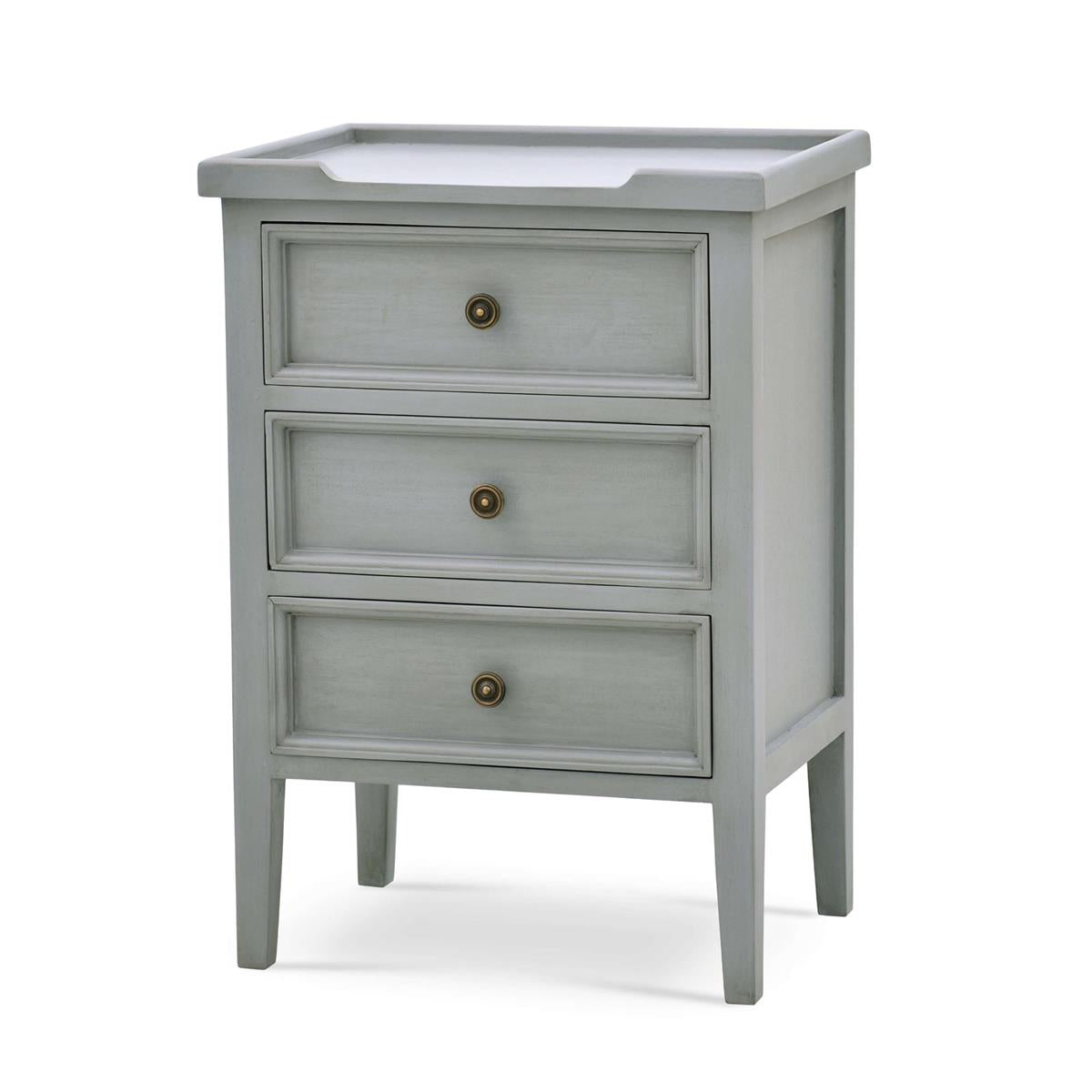 Bramble Eton 3 Drawer End Table — Grey Charleston