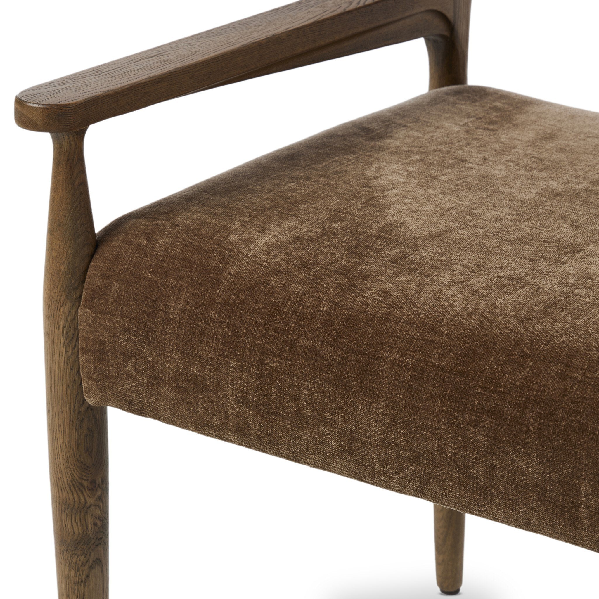 Four Hands Jayla Dining Armchair — Altair Mushroom-Toasted Oak