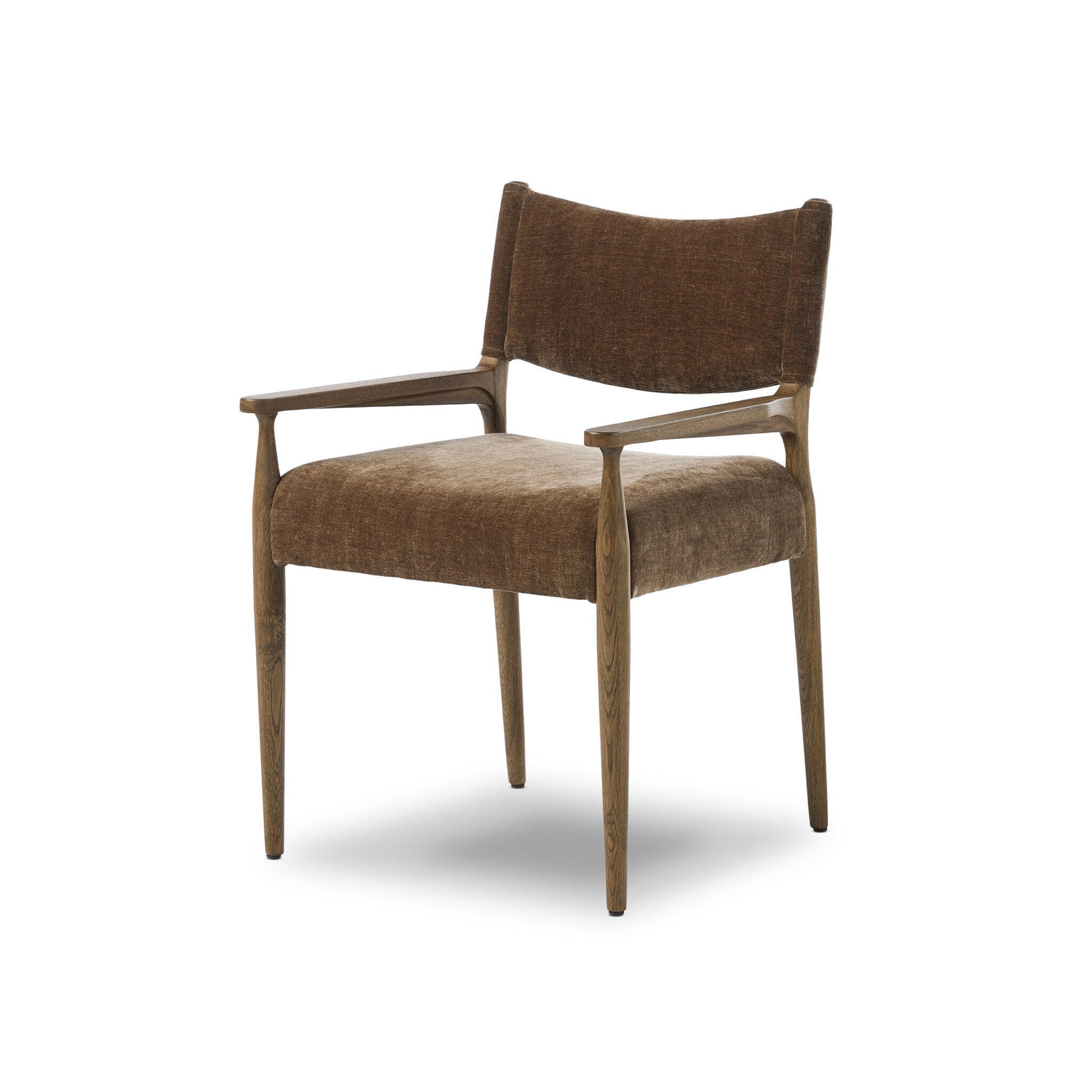 Four Hands Jayla Dining Armchair — Altair Mushroom-Toasted Oak