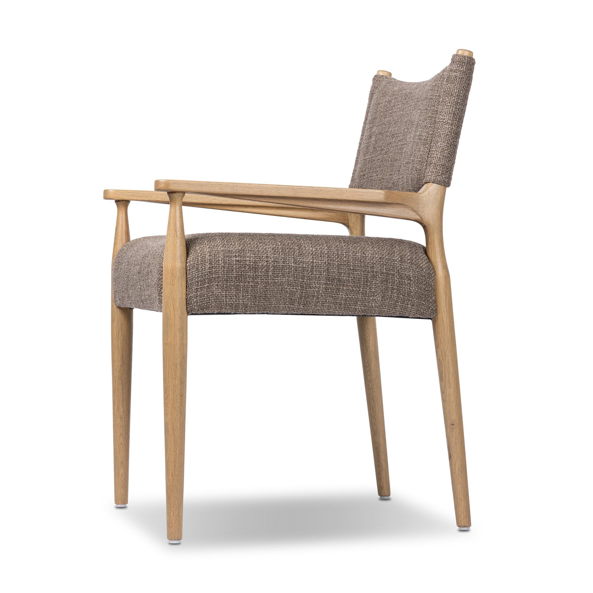 Four Hands Jayla Dining Armchair — Saxon Mink-Natural Oak