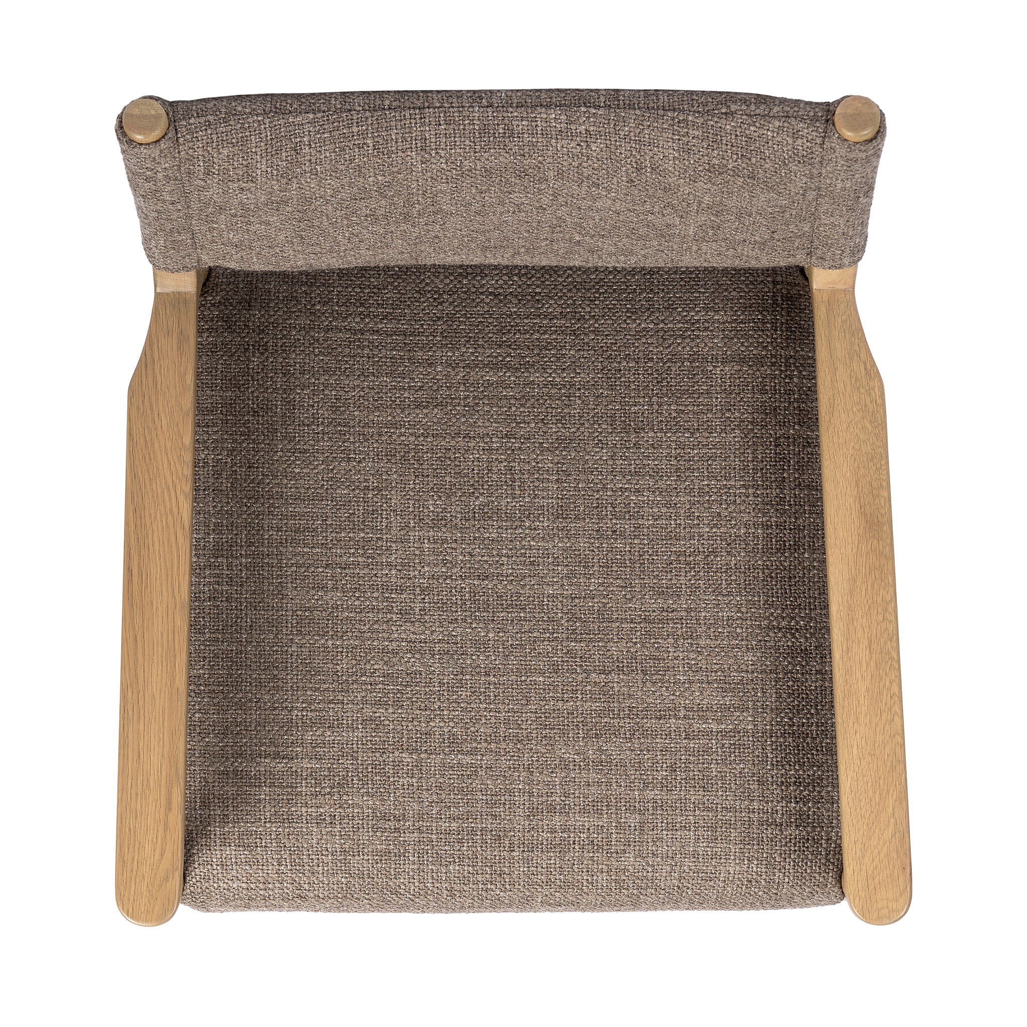 Four Hands Jayla Dining Armchair — Saxon Mink-Natural Oak