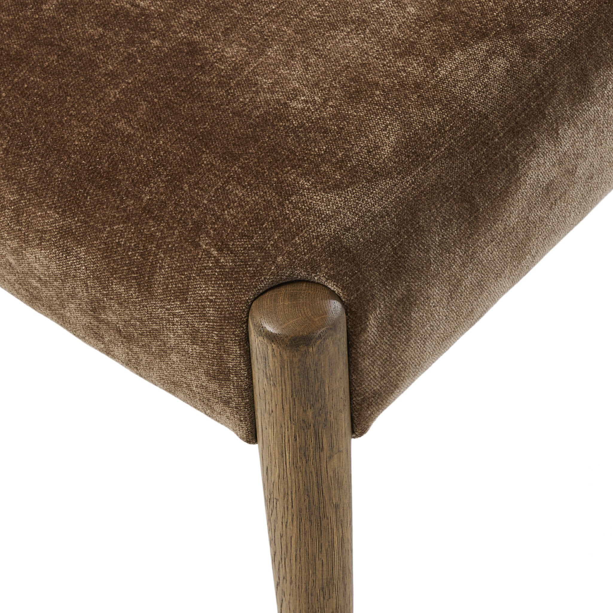 Four Hands Jayla Armless Dining Chair — Altair Mushroom-Toasted Oak