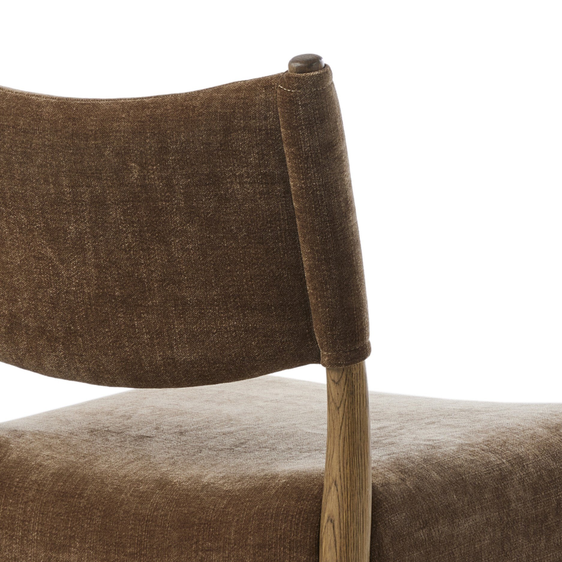 Four Hands Jayla Armless Dining Chair — Altair Mushroom-Toasted Oak