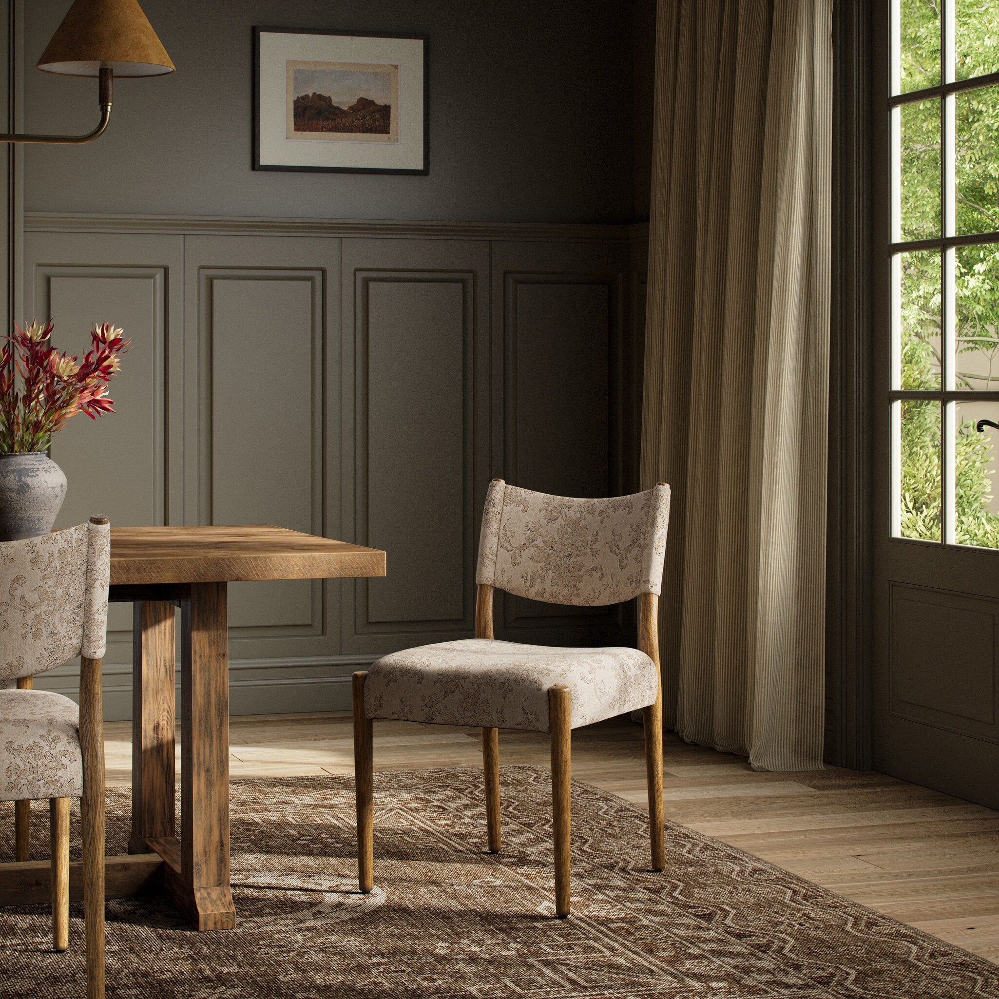 Four Hands Jayla Armless Dining Chair — Fallingbrook Natural-Toasted Oak