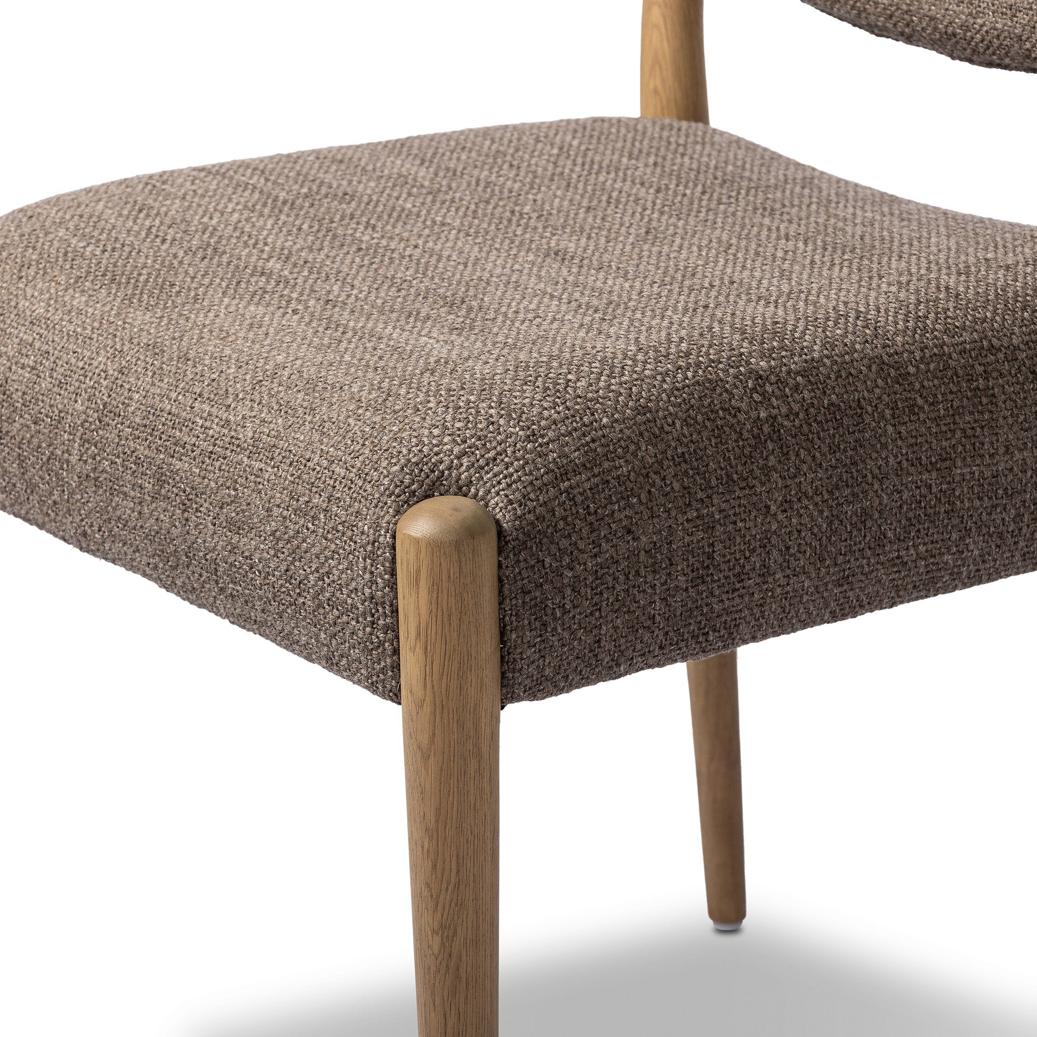 Four Hands Jayla Armless Dining Chair — Saxon Mink-Natural Oak