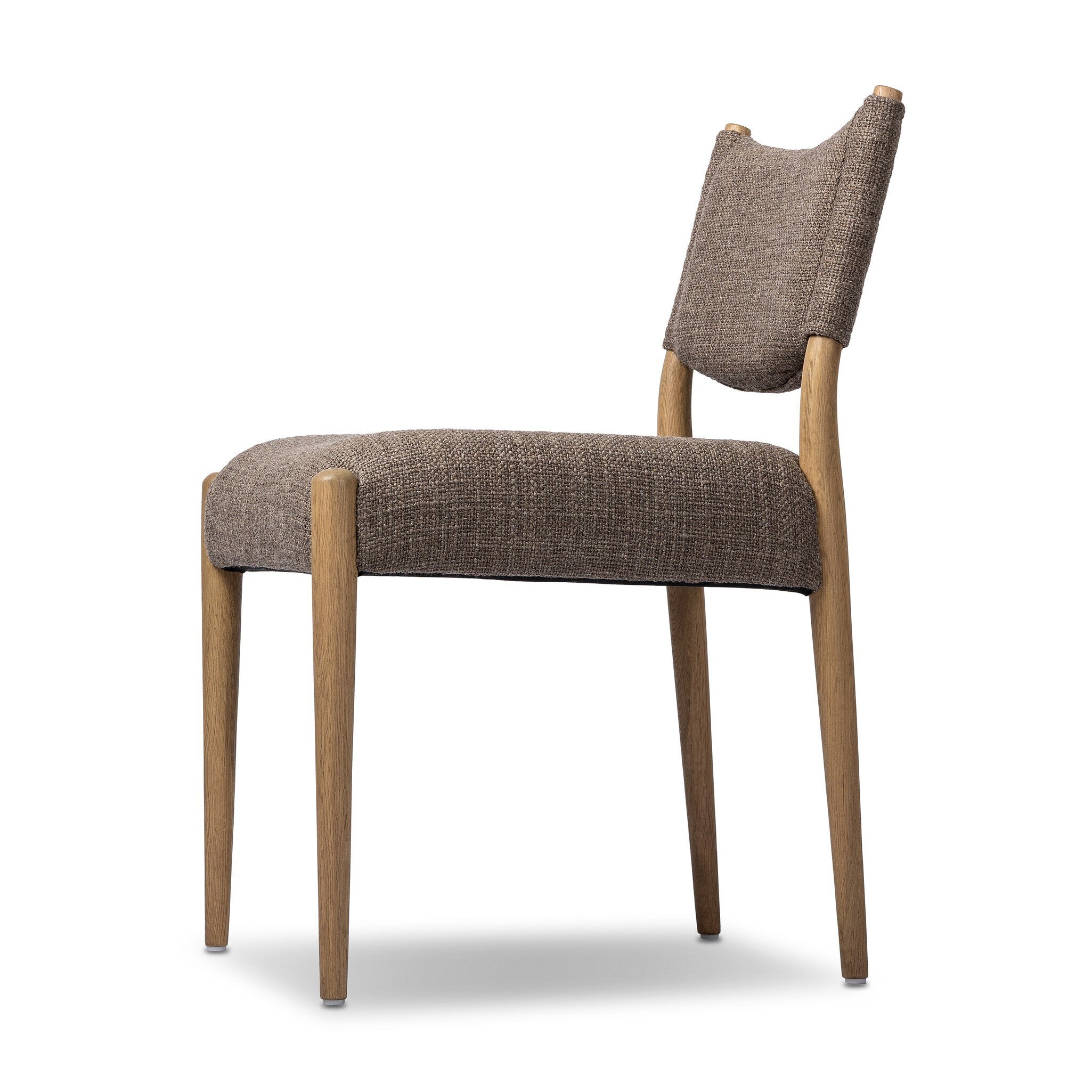 Four Hands Jayla Armless Dining Chair — Saxon Mink-Natural Oak