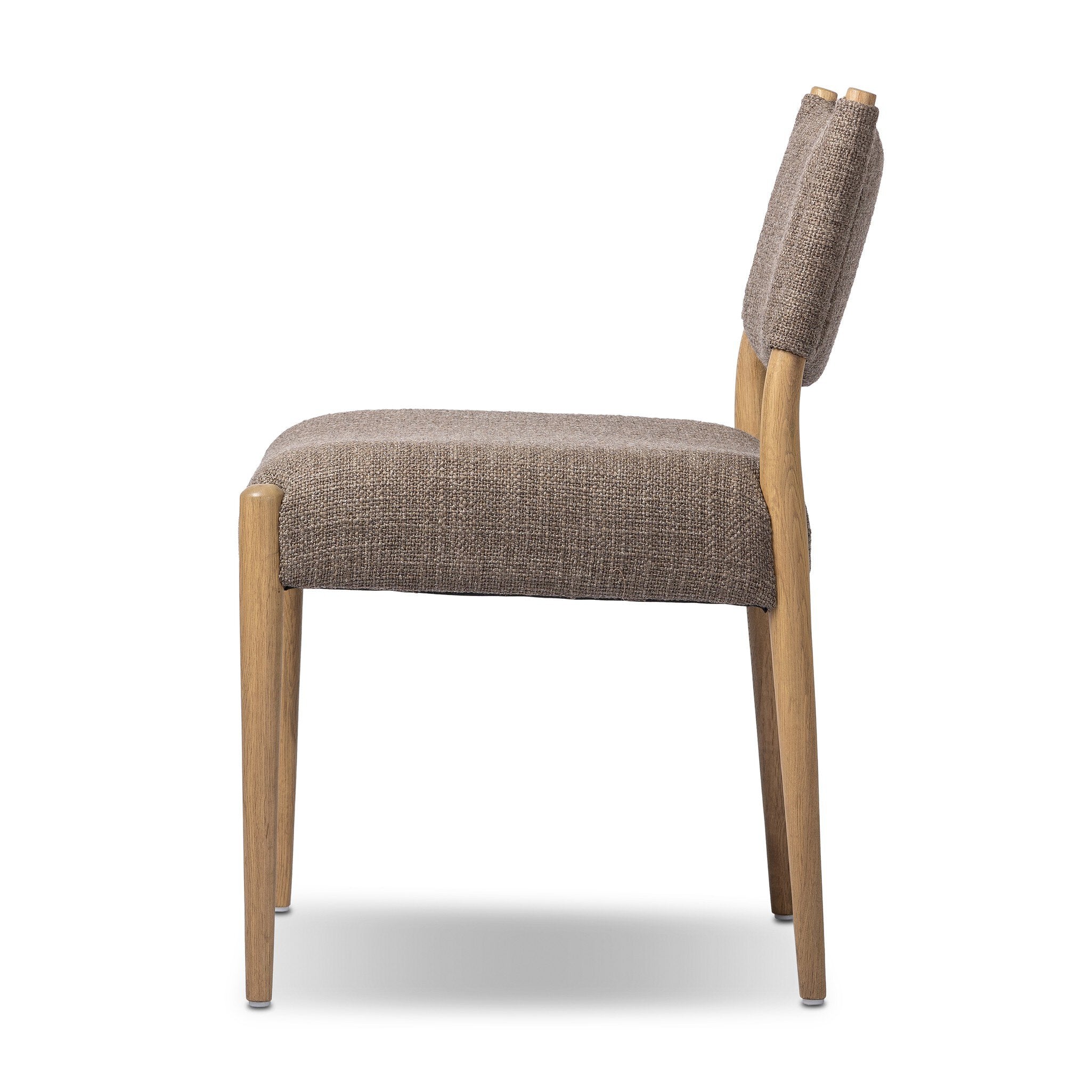 Four Hands Jayla Armless Dining Chair — Saxon Mink-Natural Oak